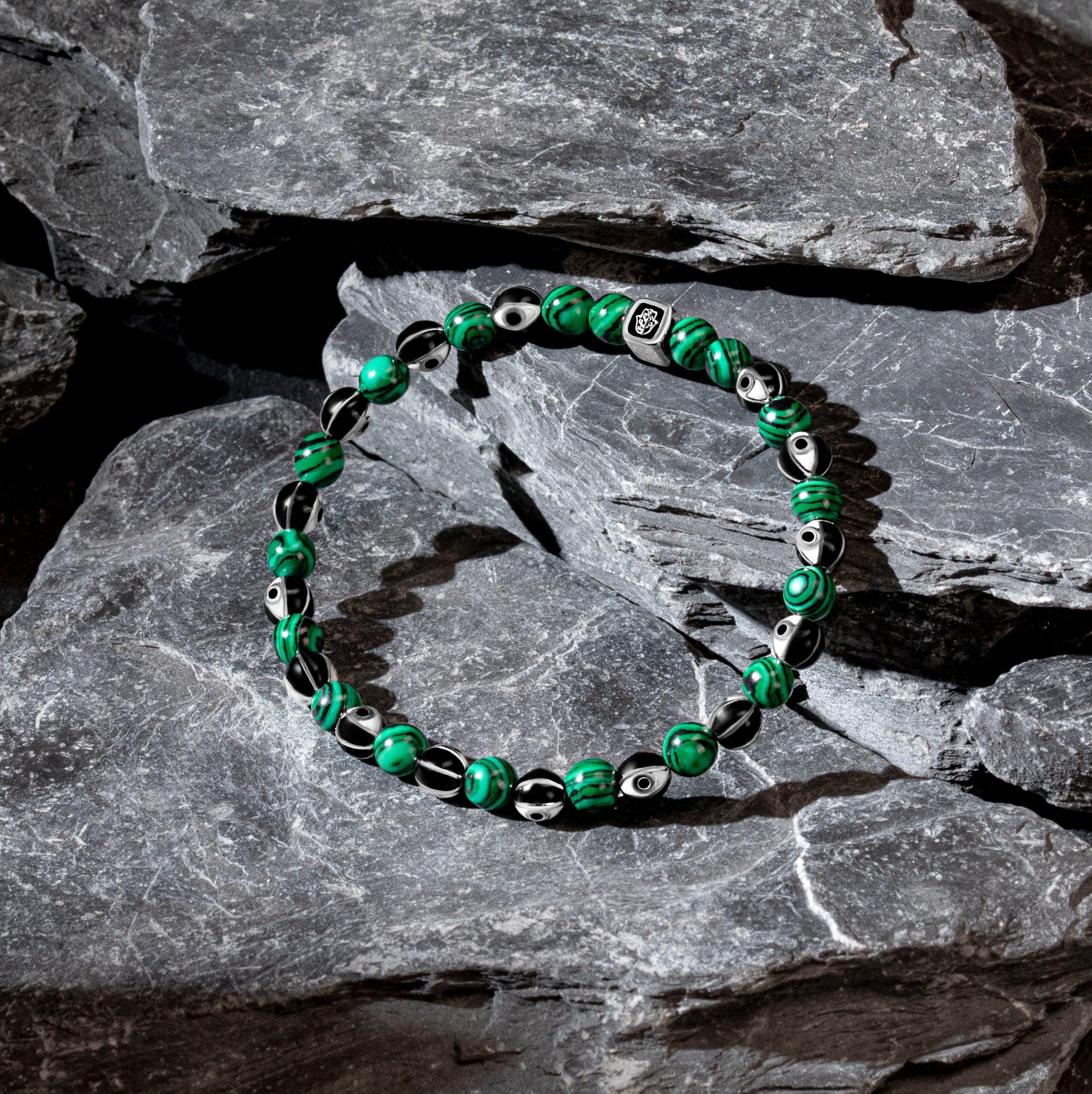 Abundant Transformation - Malachite Evil Eye Bracelet - Image 3