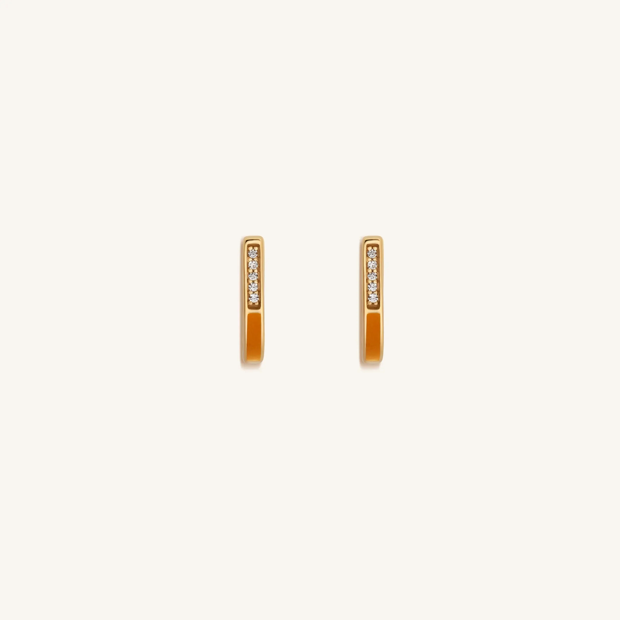 Activated Bliss Orange Gold Hoop Earrings