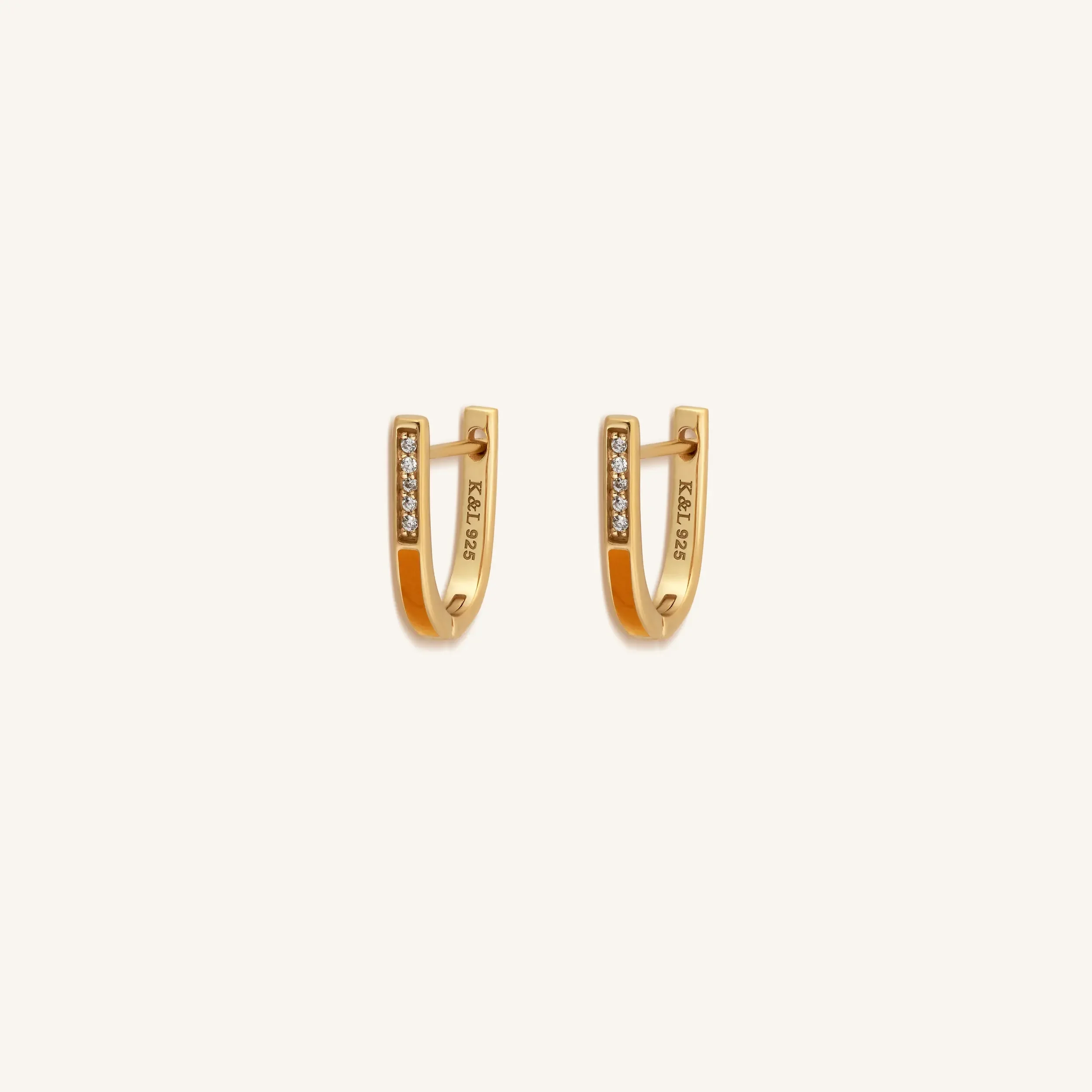 Activated Bliss Orange Gold Hoop Earrings - Image 5