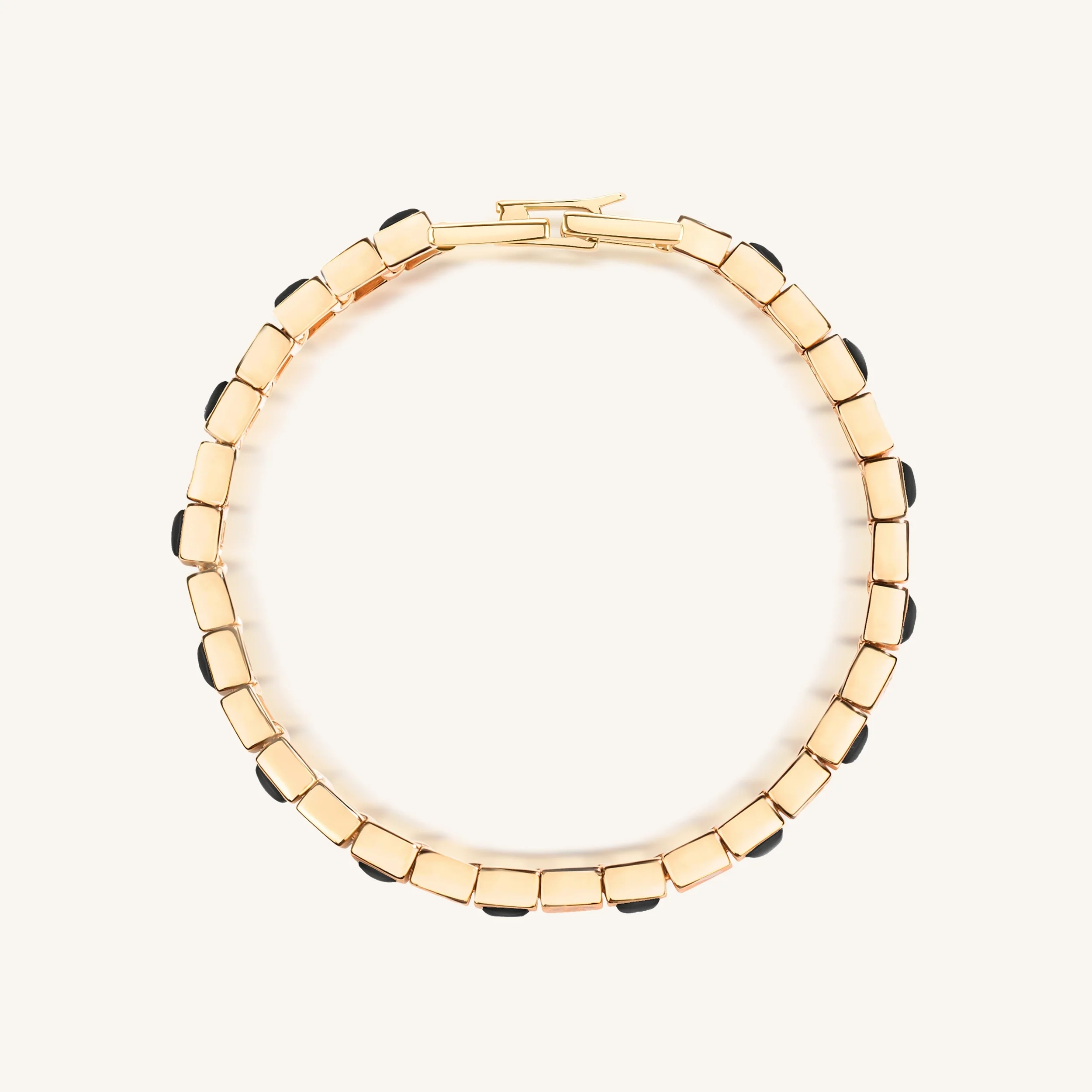Aligned in Harmony - Multi Charm Onyx Bracelet - Image 4