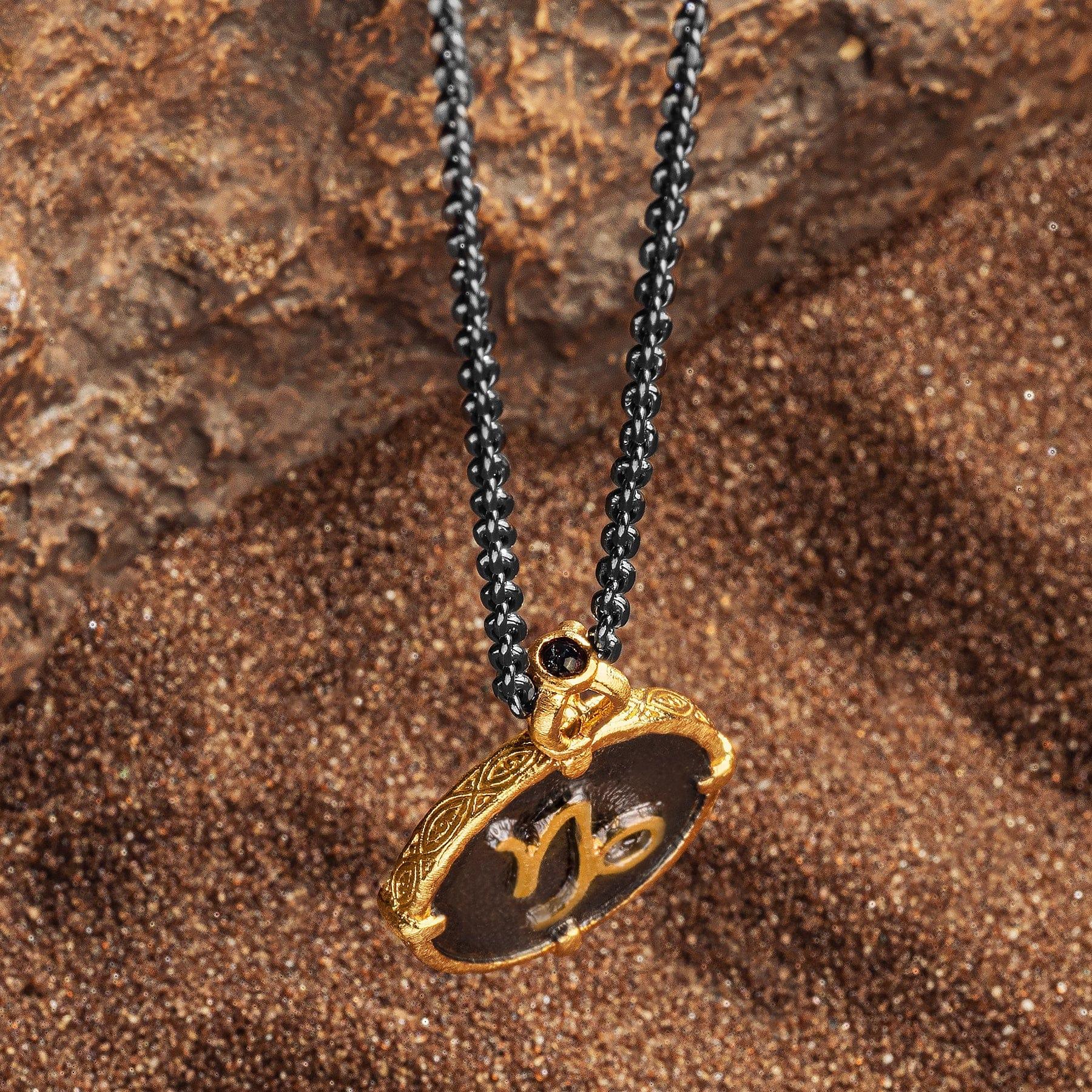 Ambitious Tolerance - Capricorn Zodiac Onyx Necklace - Image 4
