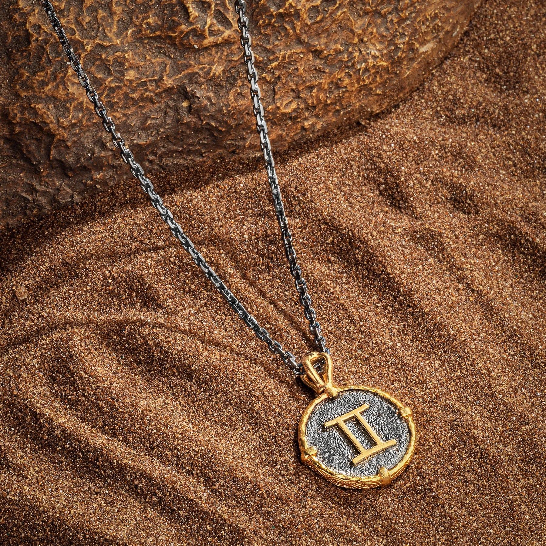 Amusing Charm - Gemini Zodiac Onyx Necklace