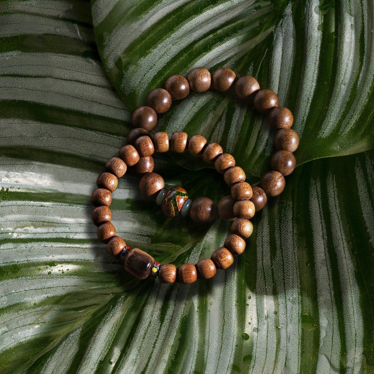 Enlightened State - Agarwood Jade Charm Bracelet - Image 3