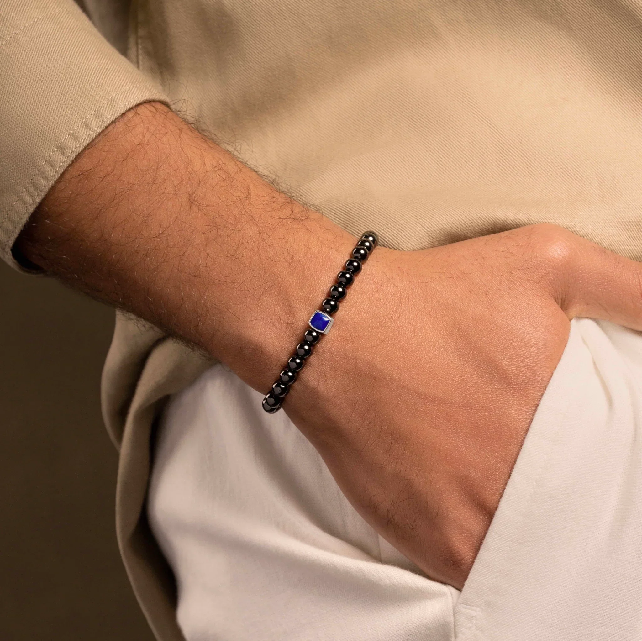 Ancient Wisdom – Lapis September Birthstone Bracelet - Image 2