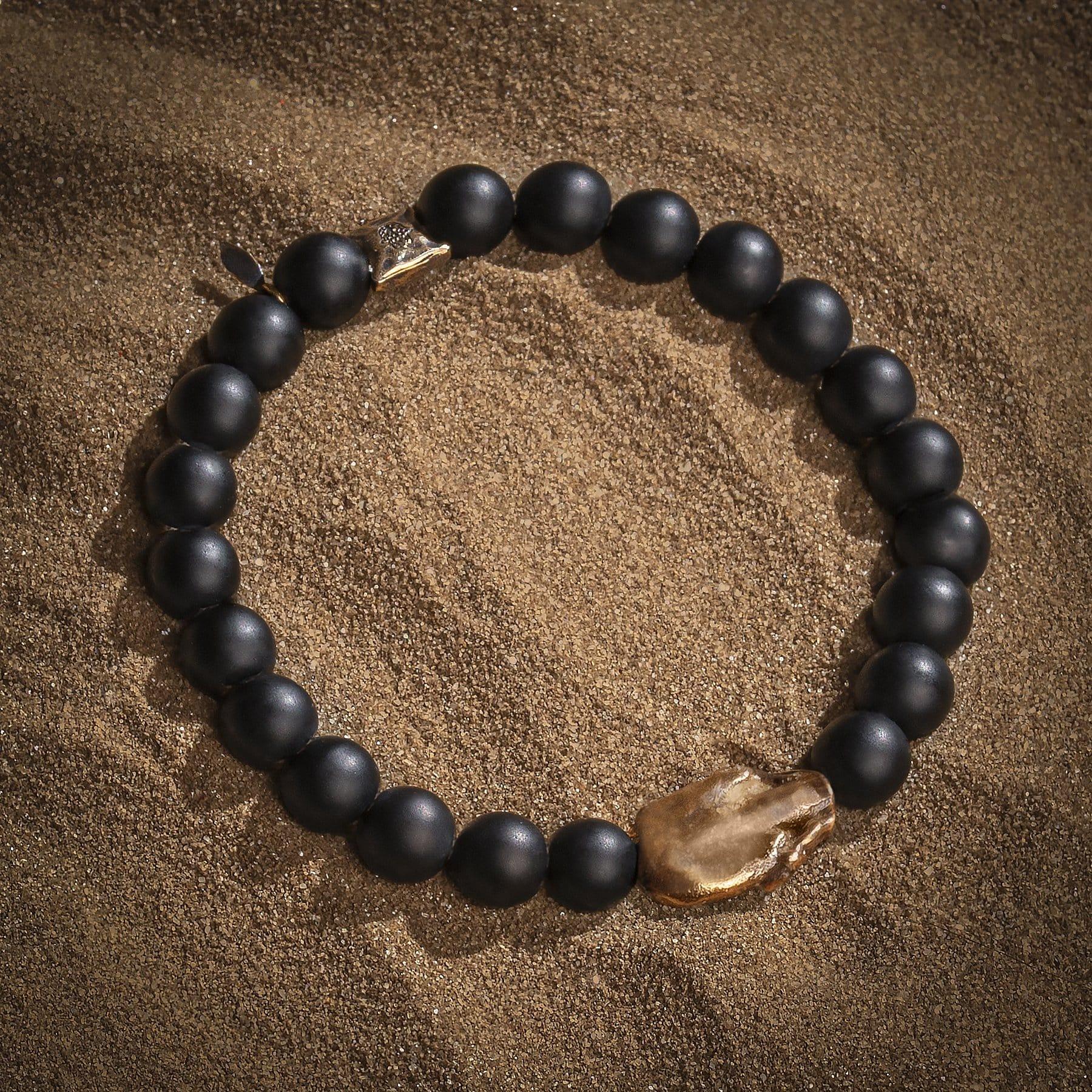Celebrate Life - Matte Onyx Skull Charm Bracelet - Image 4