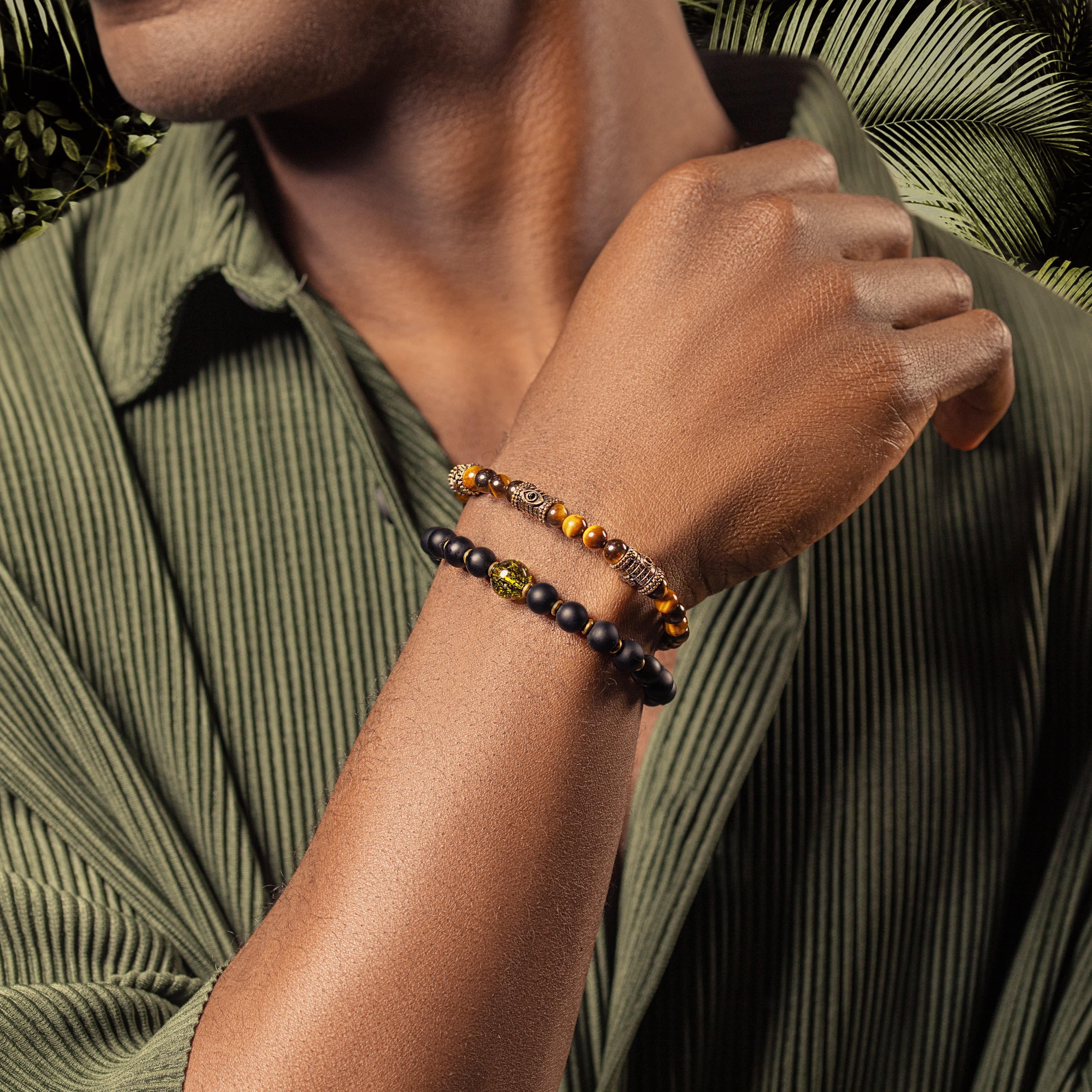 Healing Courage - Tiger's Eye Triple Protection Bracelet - Image 3