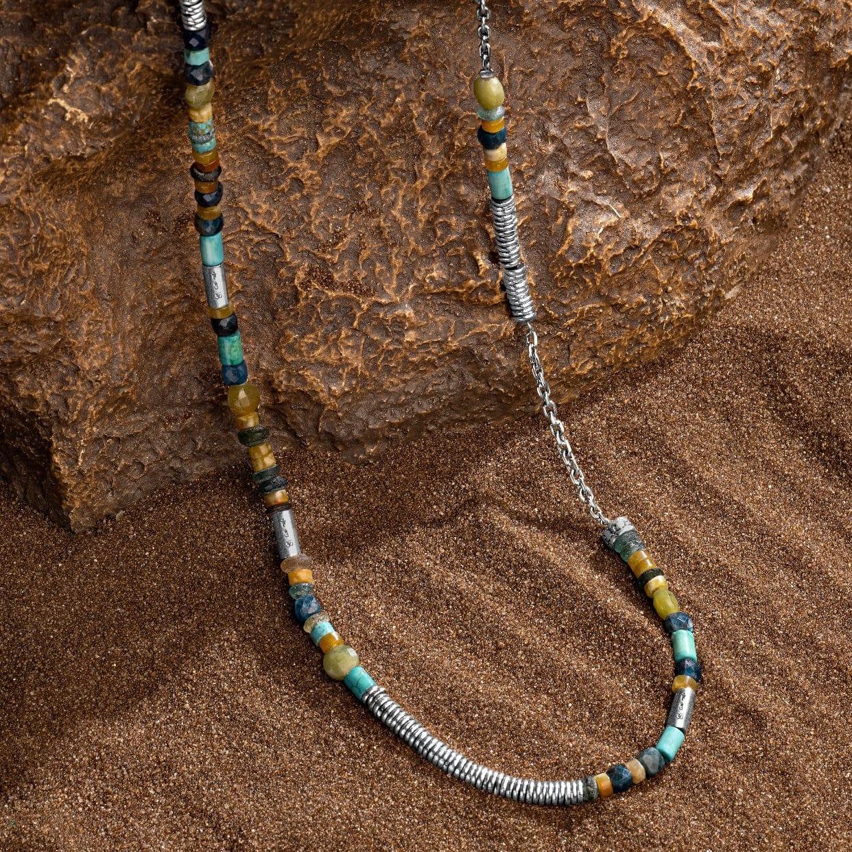Attract Success - Multi Stone Positive Mantra Heishi Necklace