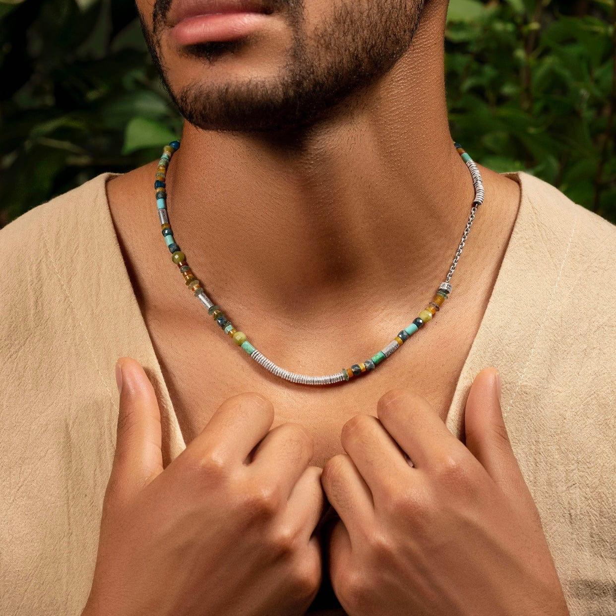 Attract Success - Multi Stone Positive Mantra Heishi Necklace - Image 2