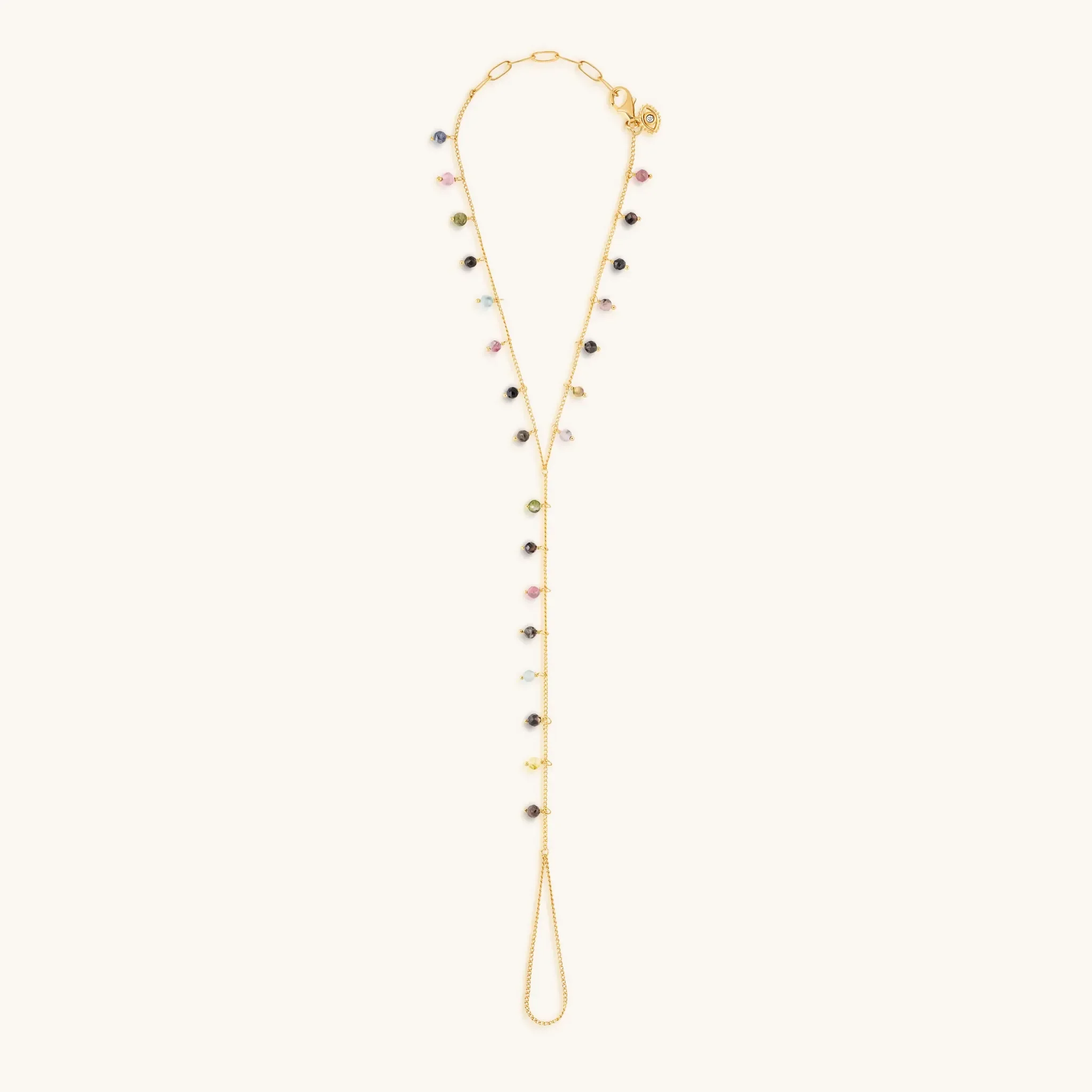 Aura Glow Tourmaline Toe Ring Anklet
