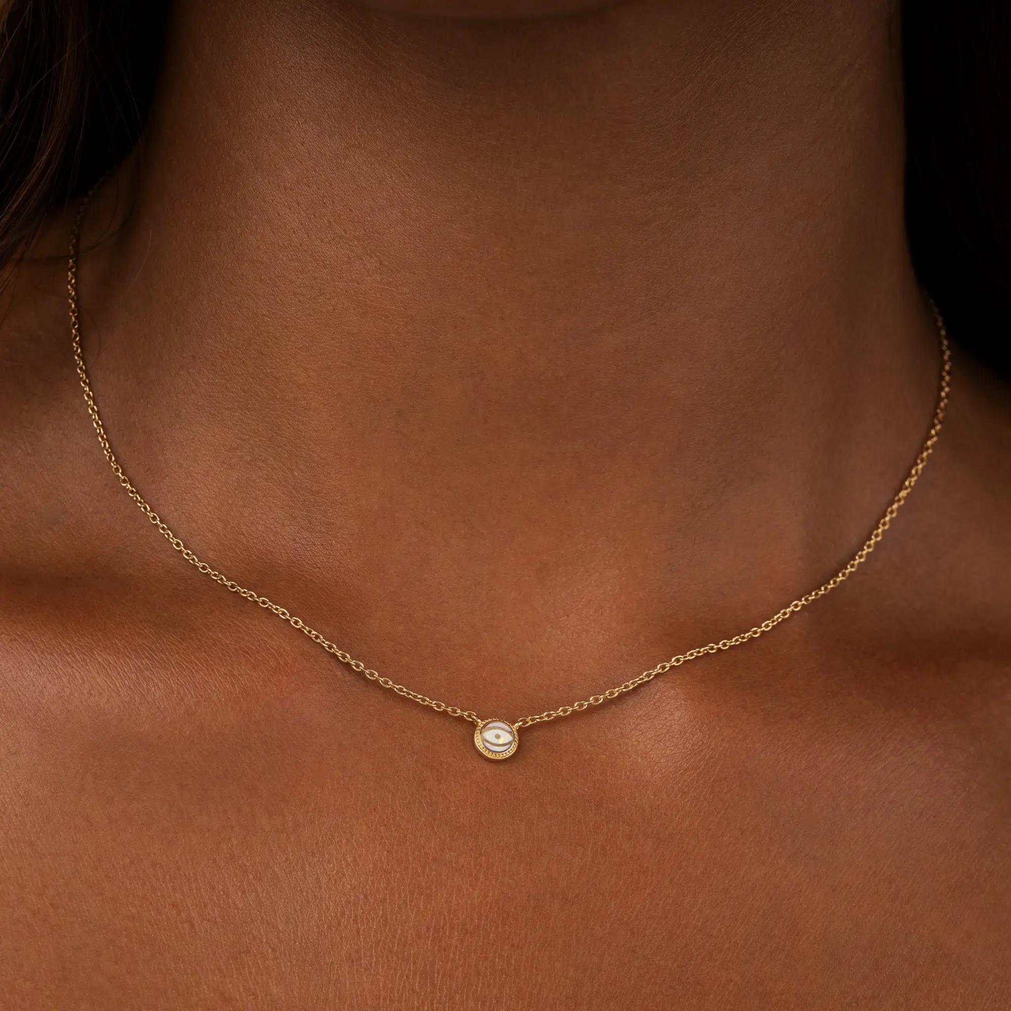Aurora Whisper - Opal October Birthstone Gold Necklace - Image 2