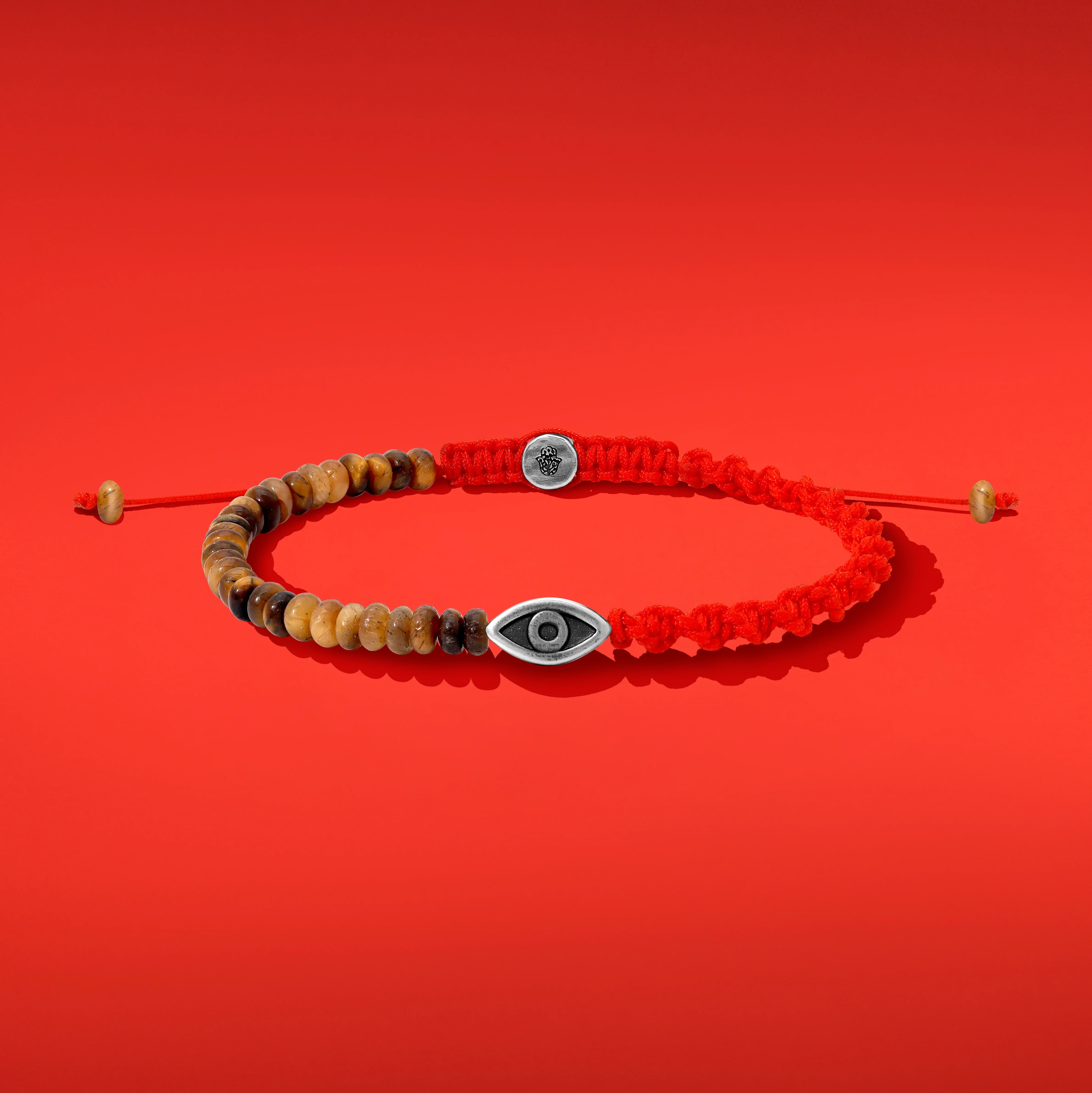 Awaken Courage Tiger's Eye Evil Eye Red String Bracelet