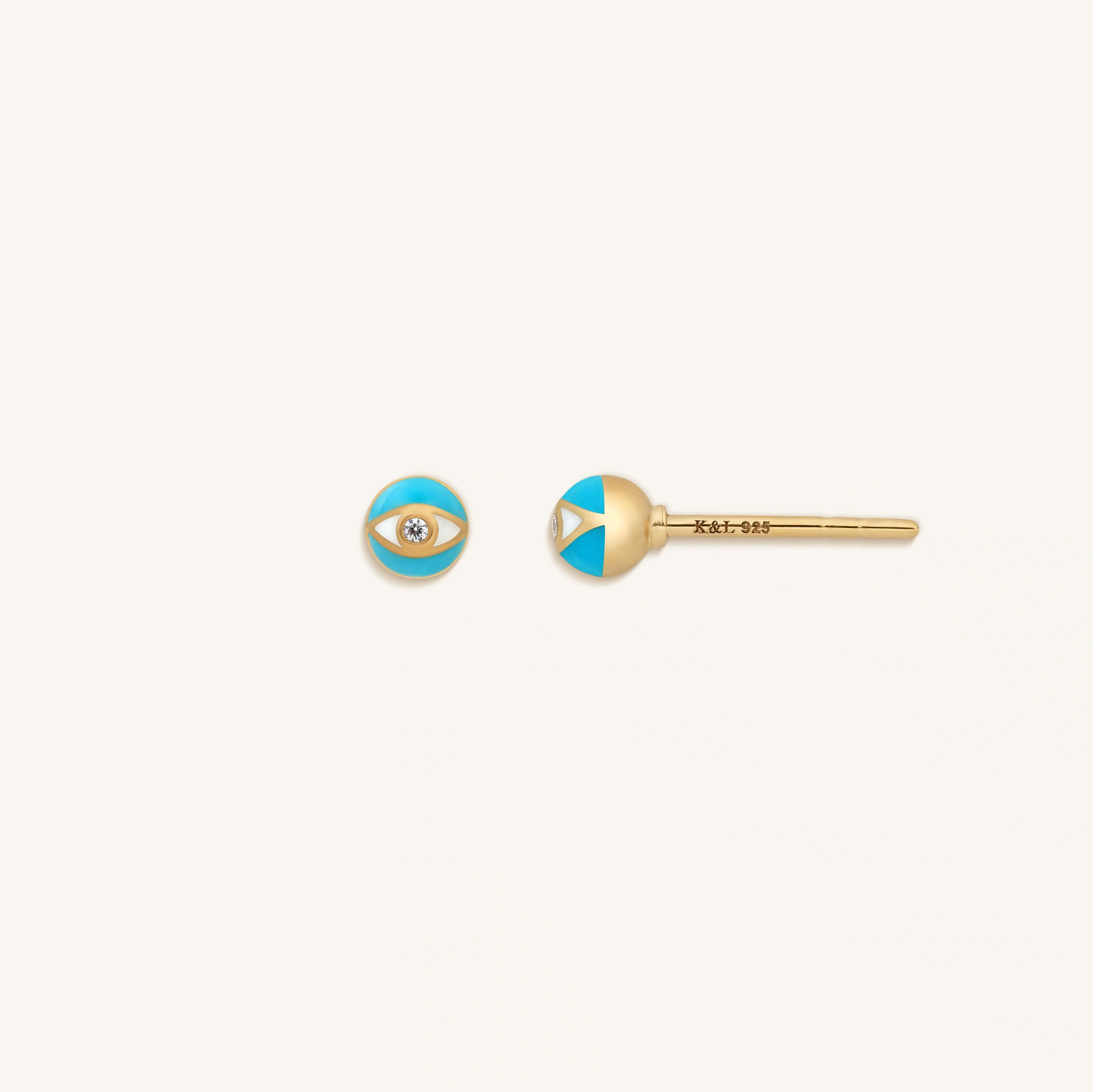 Awakened Purpose Evil Eye Diamond Earrings - Image 3