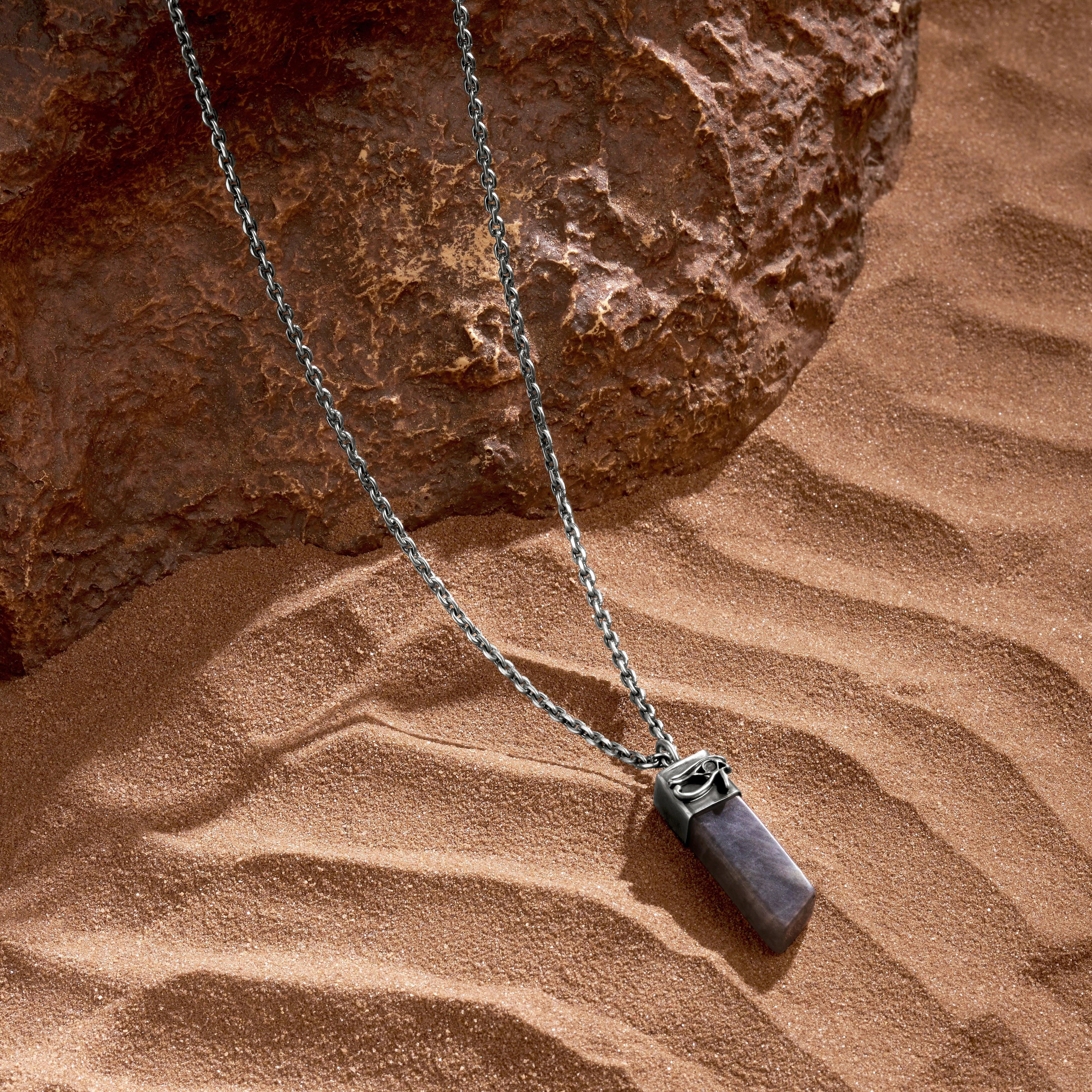 Awareness Generator - Labradorite Horus Slab Necklace