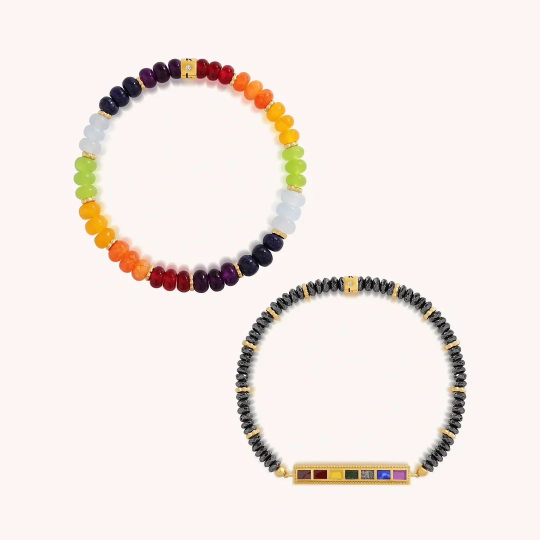 Balanced Energy Seven Chakra Bracelet Set - Image 2