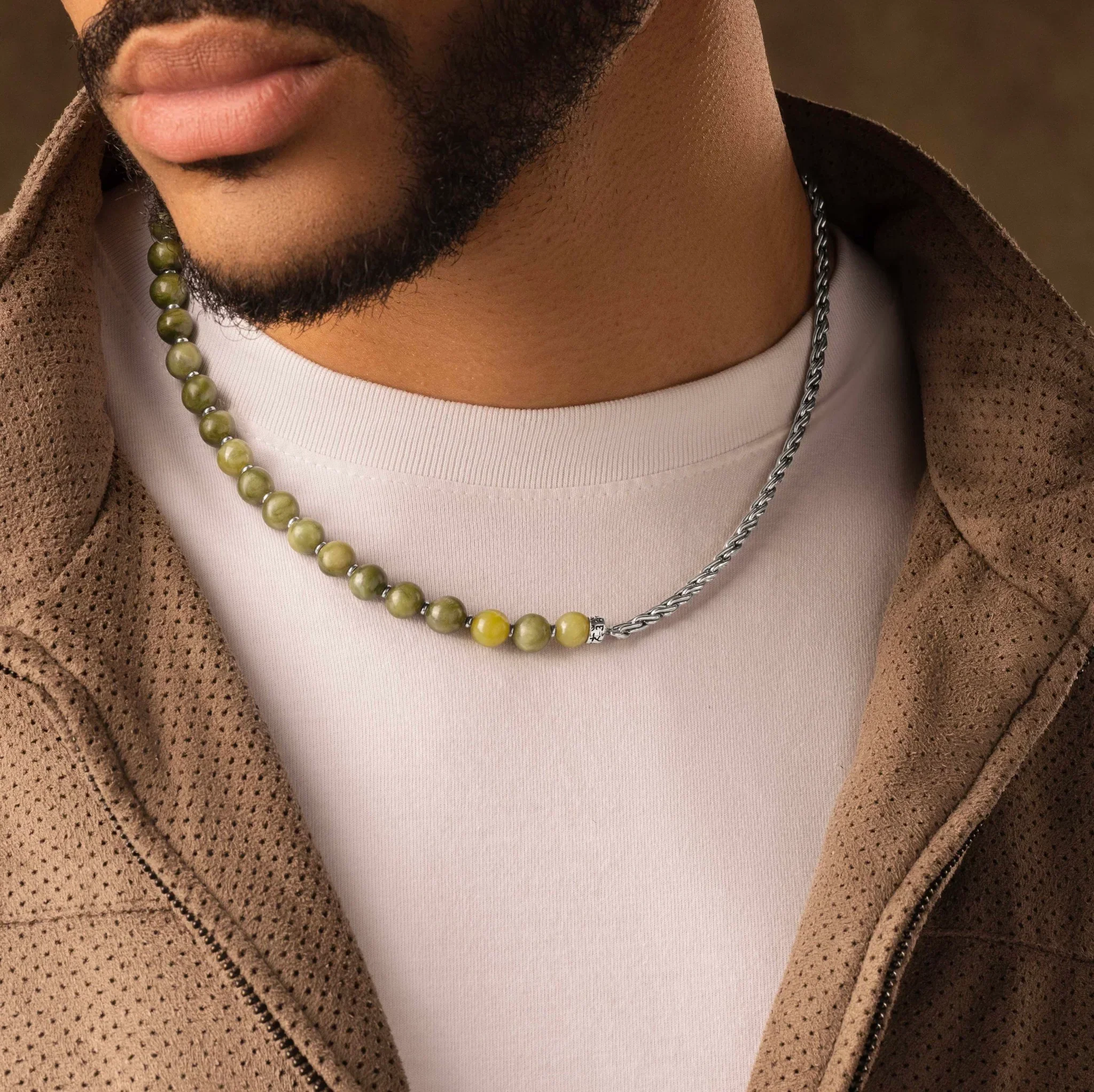 Balanced Warrior - Jade Mantra Necklace - Image 2