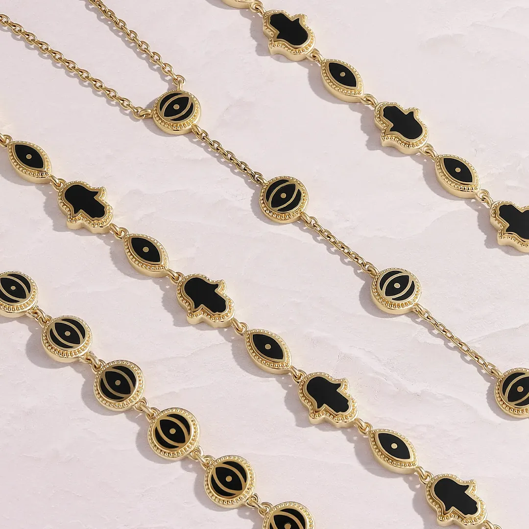 Ethereal Guard Evil Eye Onyx Bracelet - Image 4