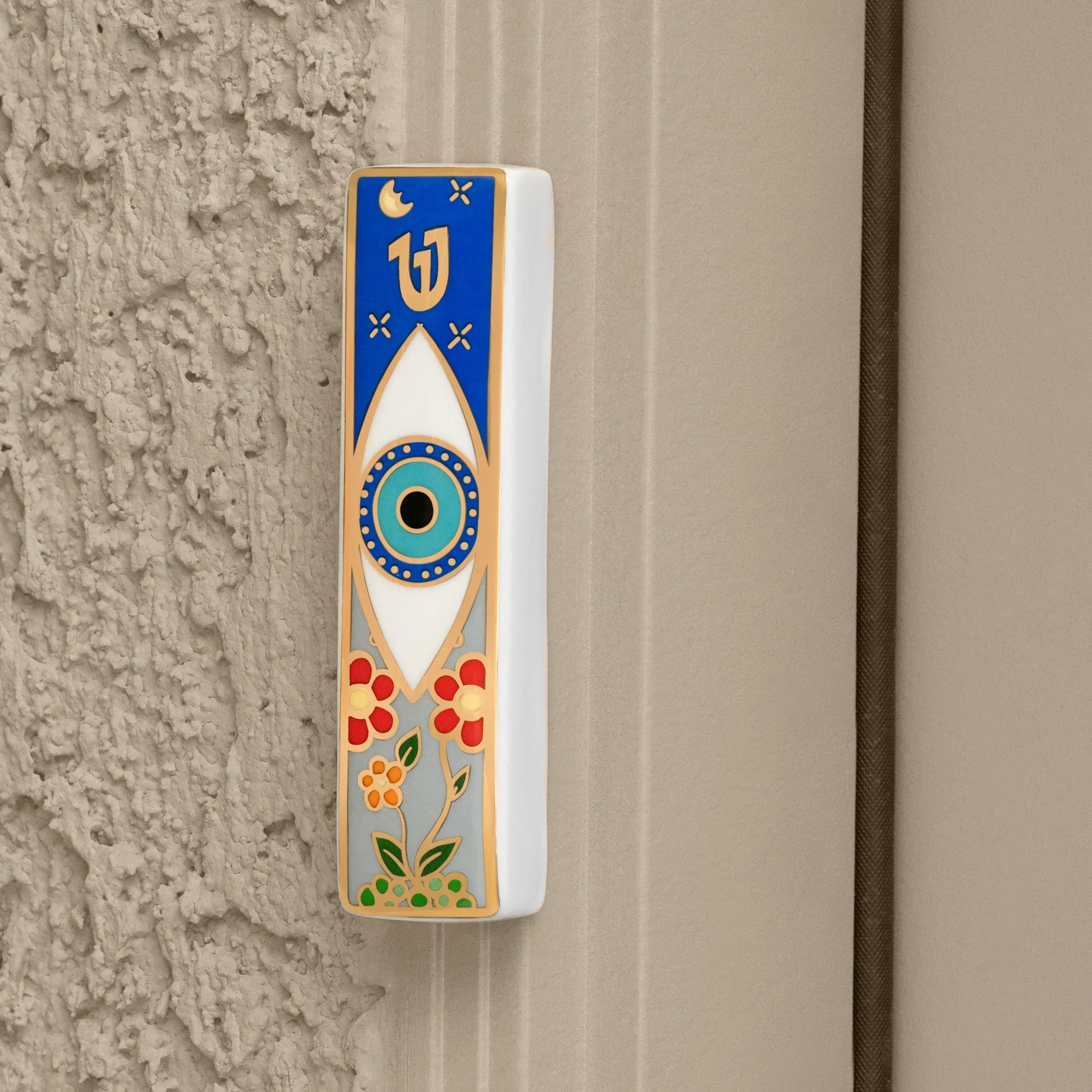 Blissful Horizons Ceramic Evil Eye Mezuzah - Image 2