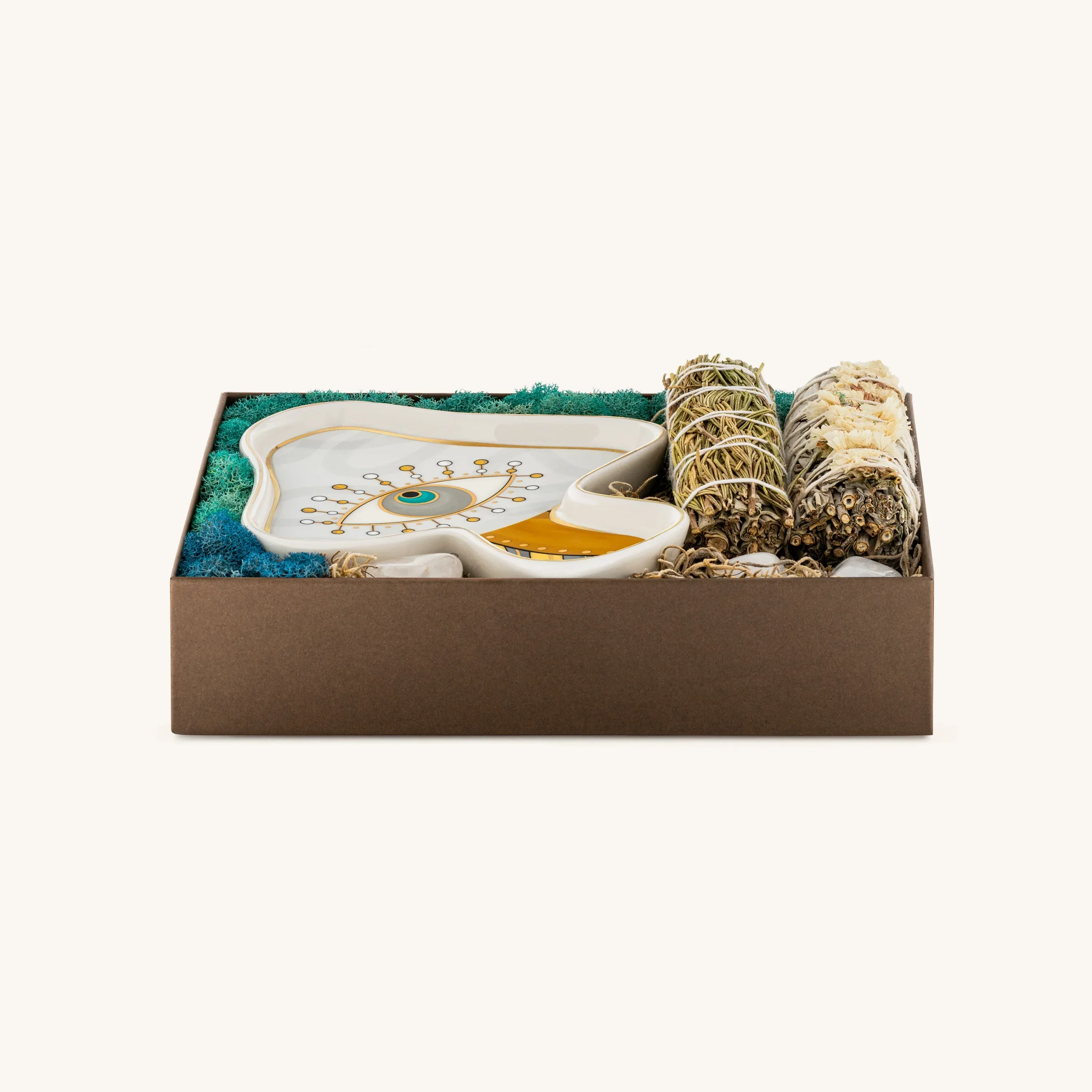 Blooming Inspiration White Mushroom Plate Sage Box - Image 3