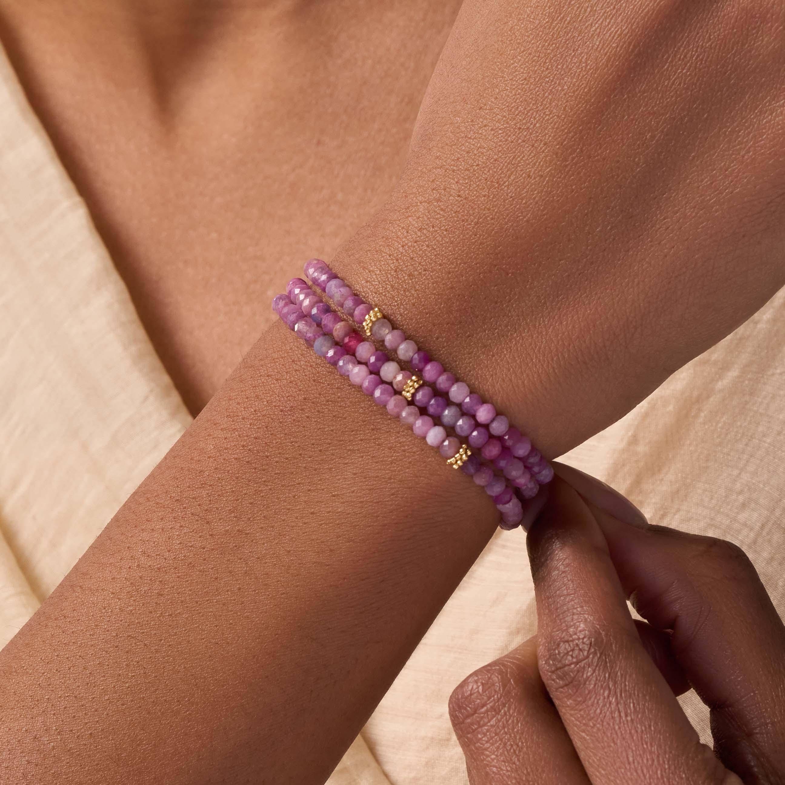 Bold Love Ruby Heart Wrap Bracelet - Image 2