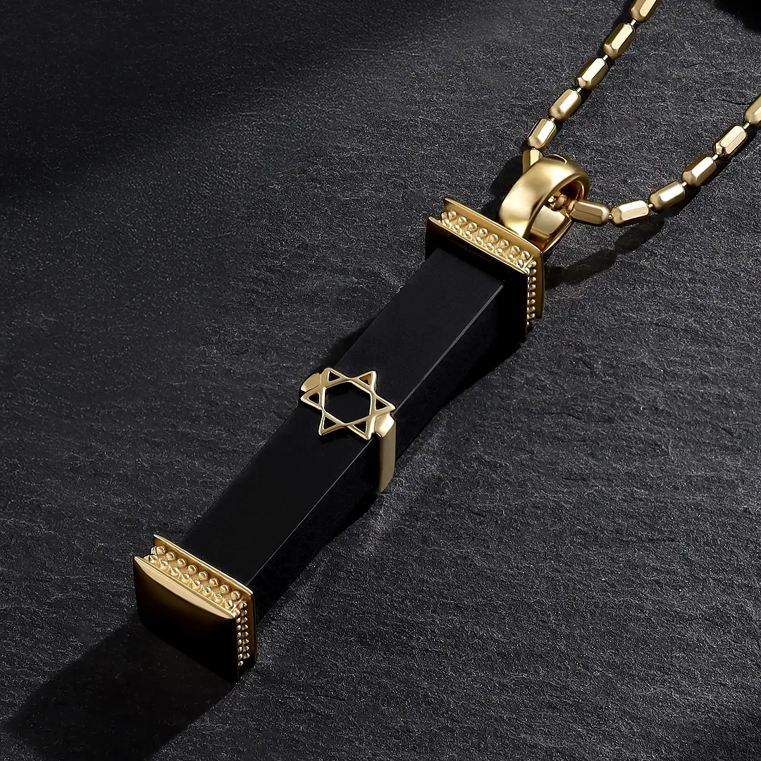 Bound in Strength – Black Onyx Star of David Necklace - Image 3