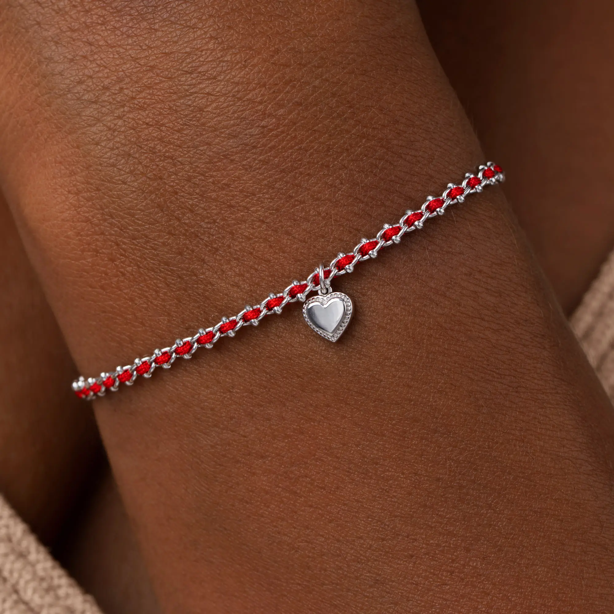 Boundless Affection Red String Heart Bracelet - Image 2