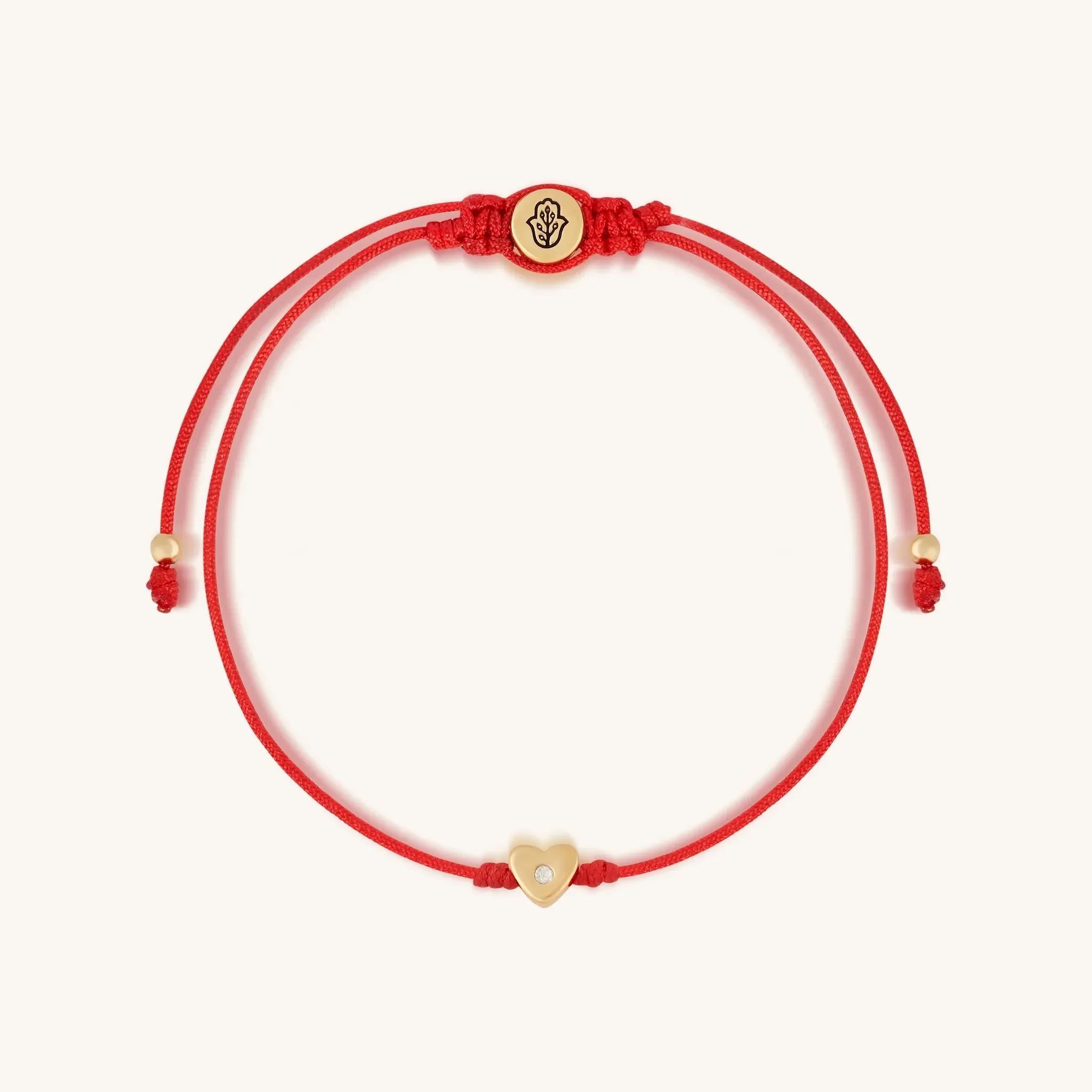Boundless Freedom 14K Gold Heart Red String Bracelet