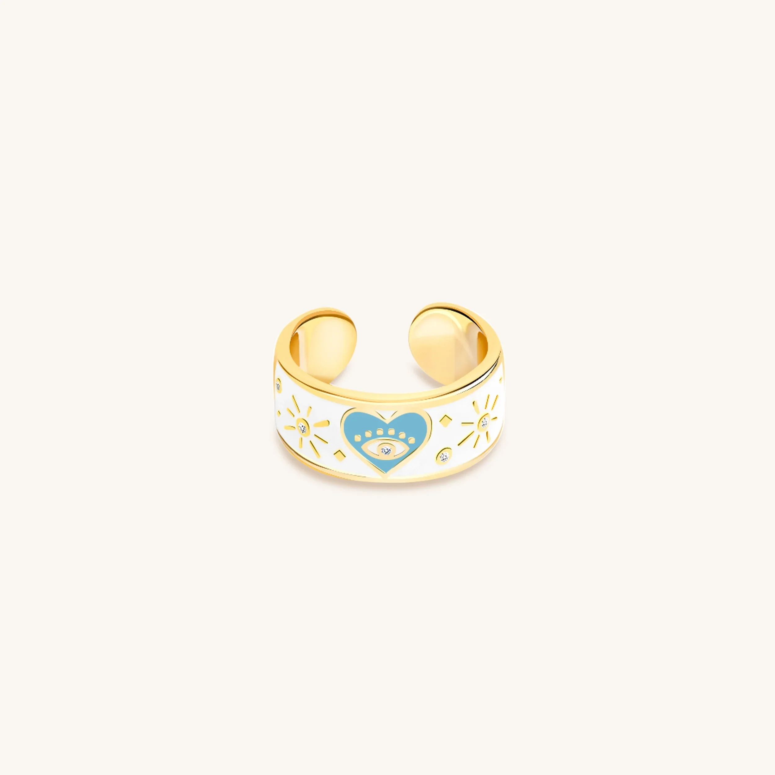 Boundless Love - Diamond & Blue Topaz Ring - Image 3