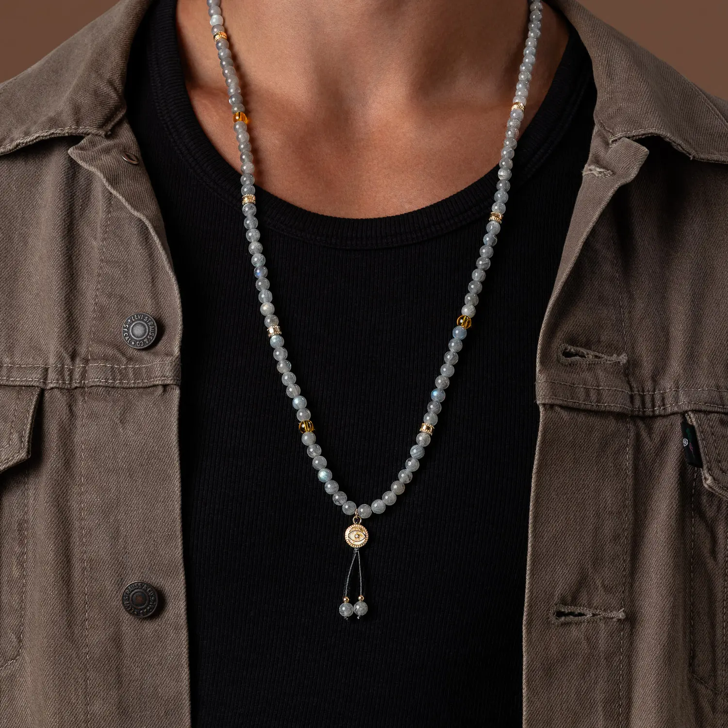 Boundless Vision Labradorite Evil Eye Necklace - Image 2