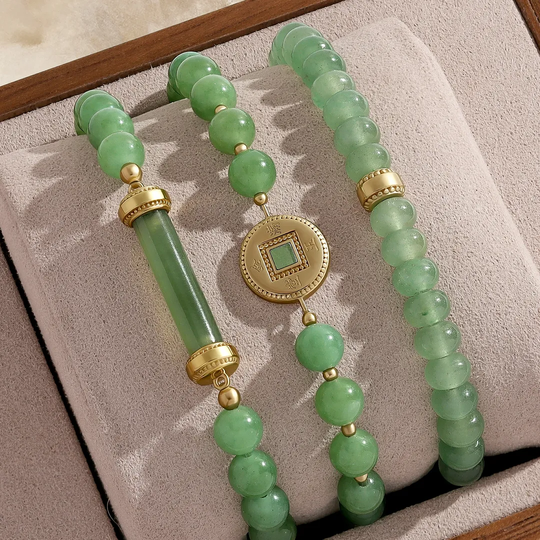Golden Fortune Jade Lucky Coin Bracelet - Image 6