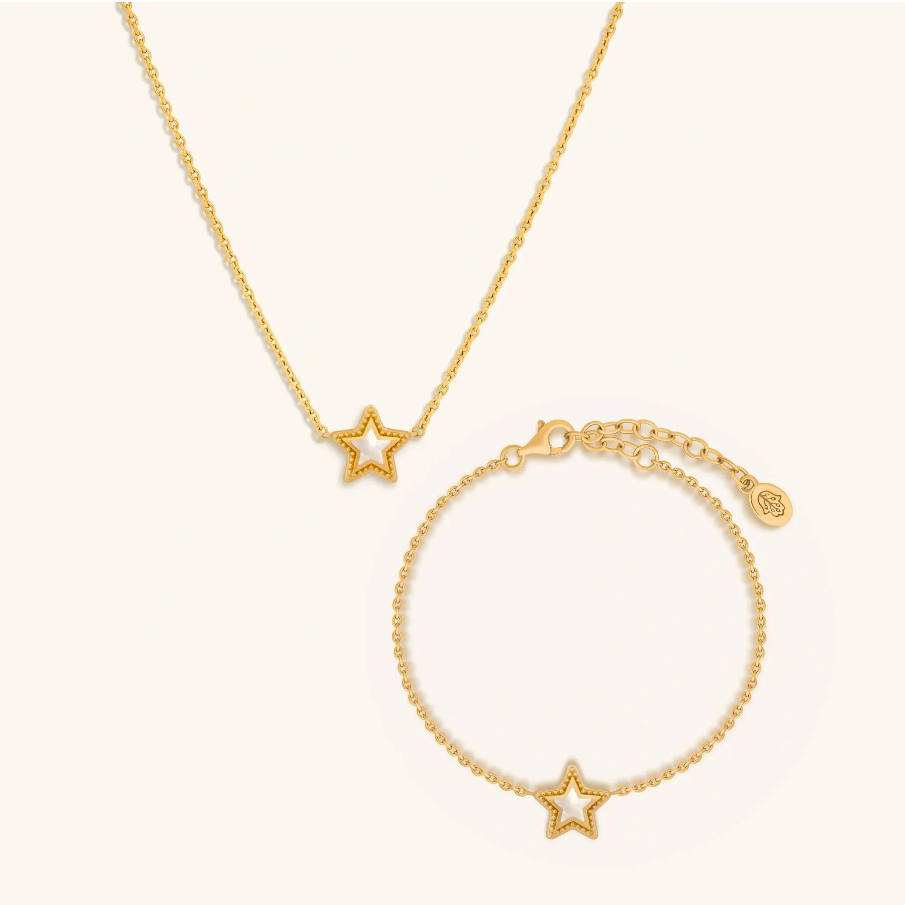 Celestial Harmony Rainbow Moonstone Star Jewelry Set