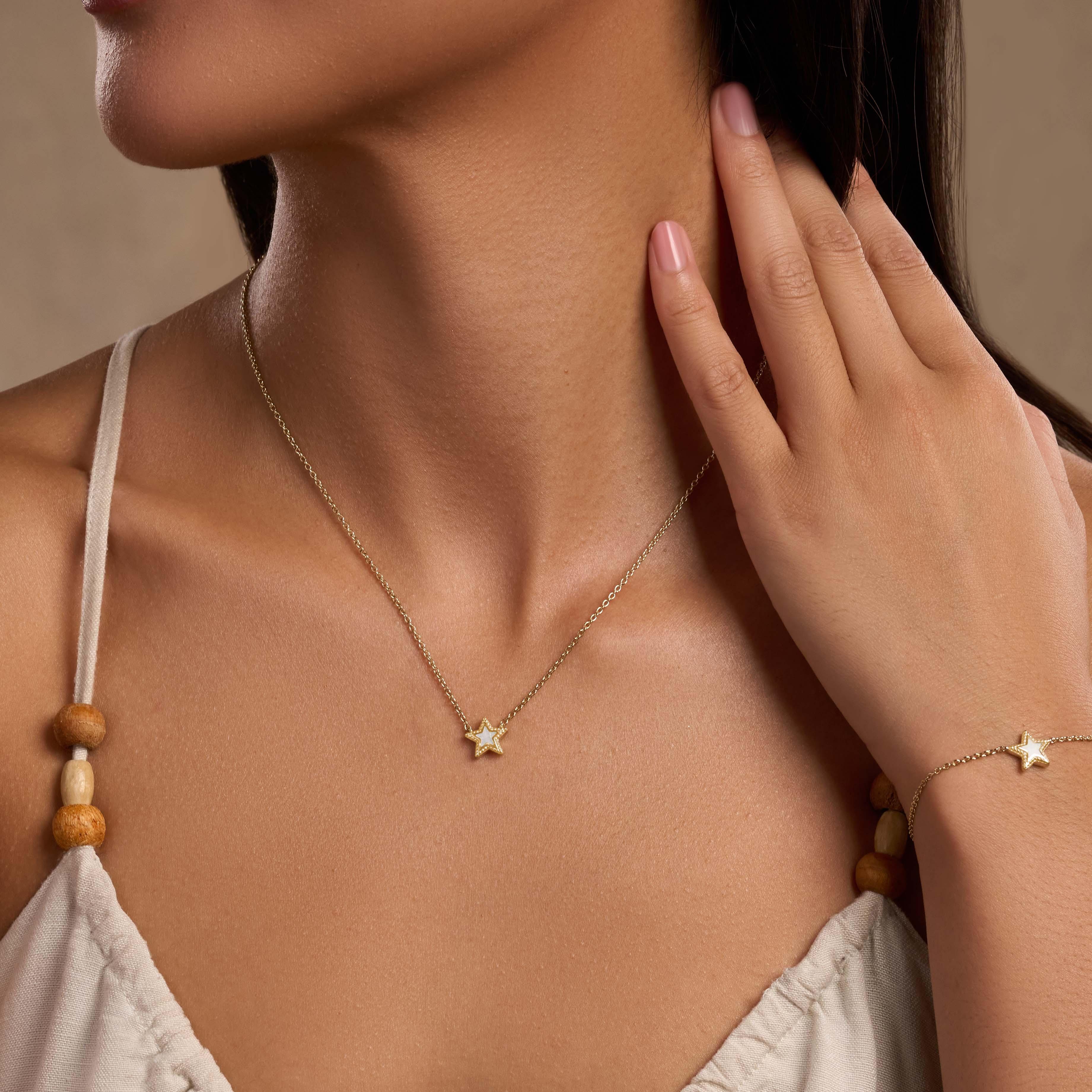 Celestial Harmony Rainbow Moonstone Star Jewelry Set - Image 2