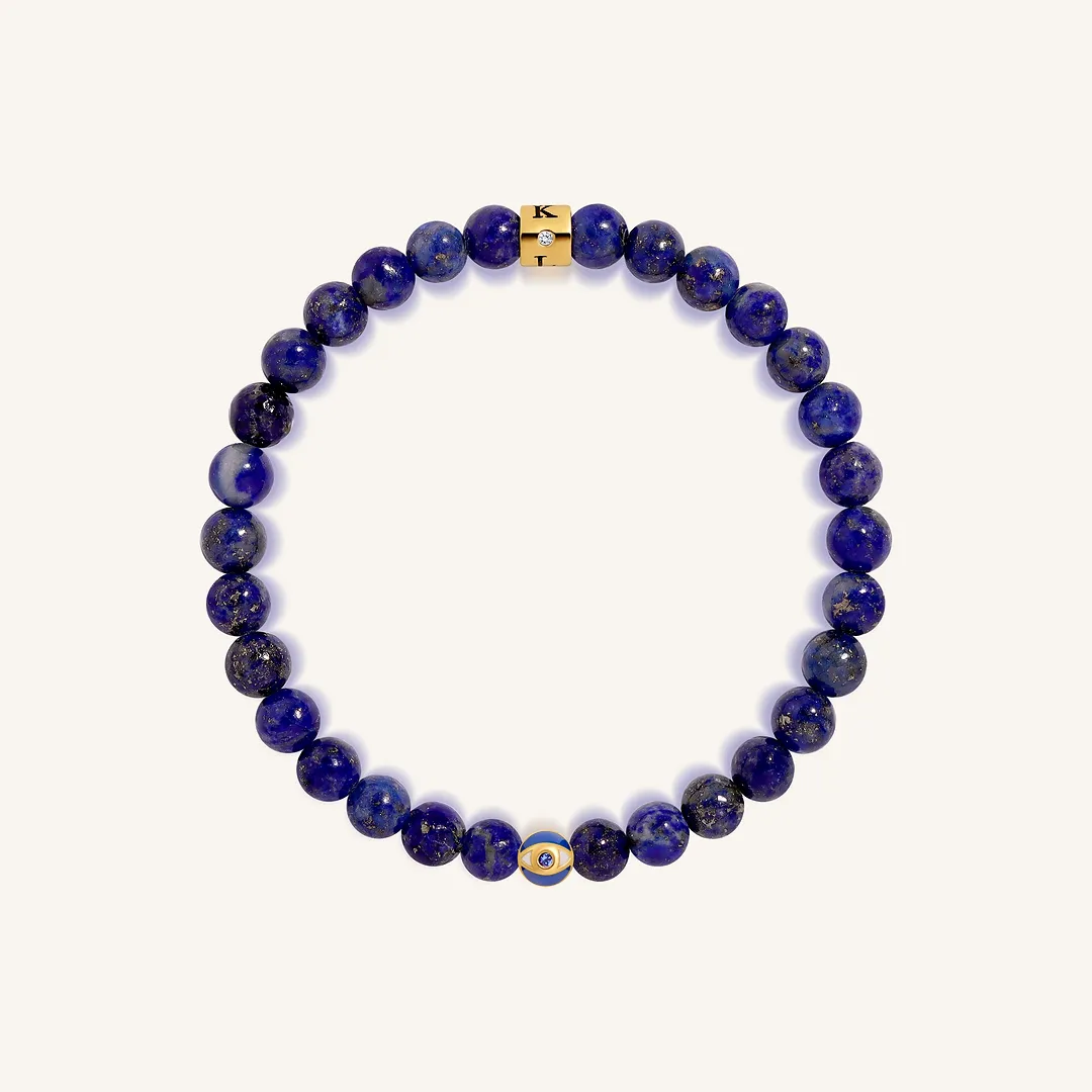 Celestial Wisdom Lapis September Birthstone Evil Eye Kid's Bracelet