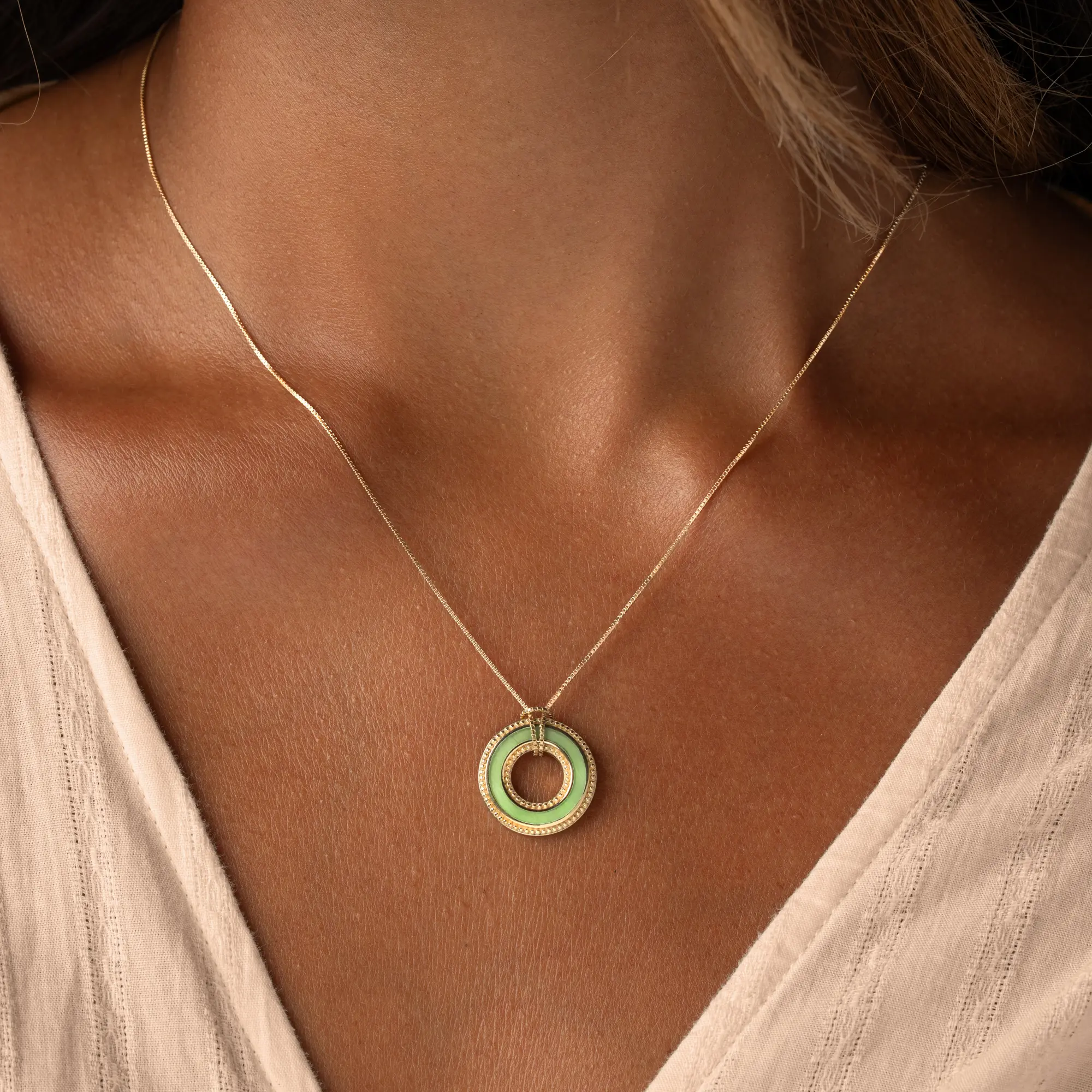 Circle of Harmony Jade Karma Necklace - Image 2