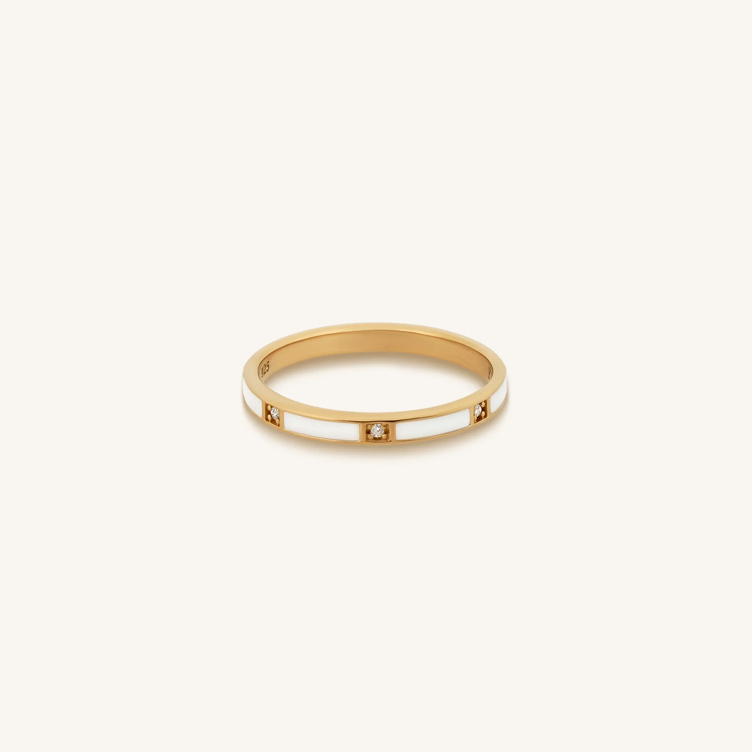Clarified Perception Gold White Ring