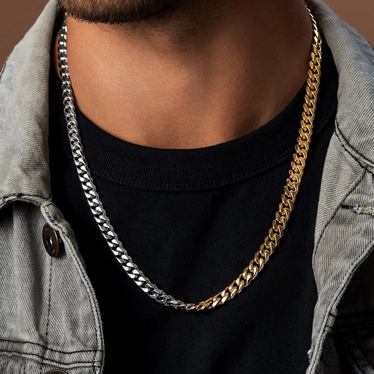 Commanding Balance Stainless Steel Chain Necklace - Image 2