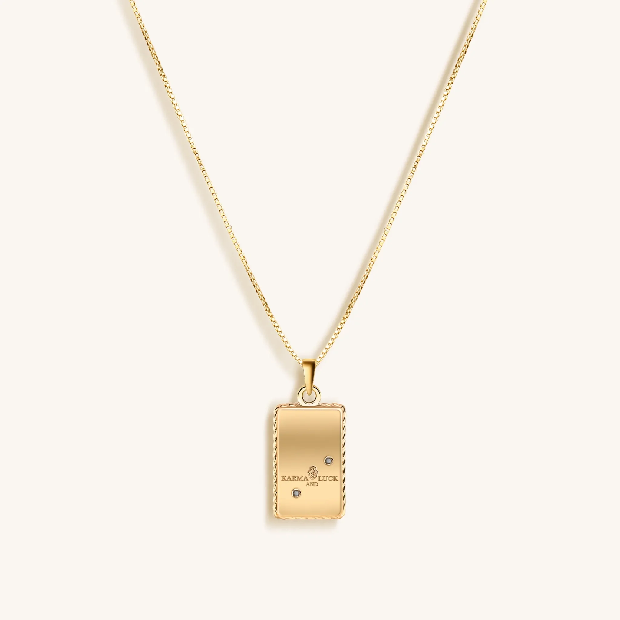 Compassionate Approach - White Enamel Pisces Card Necklace - Image 4