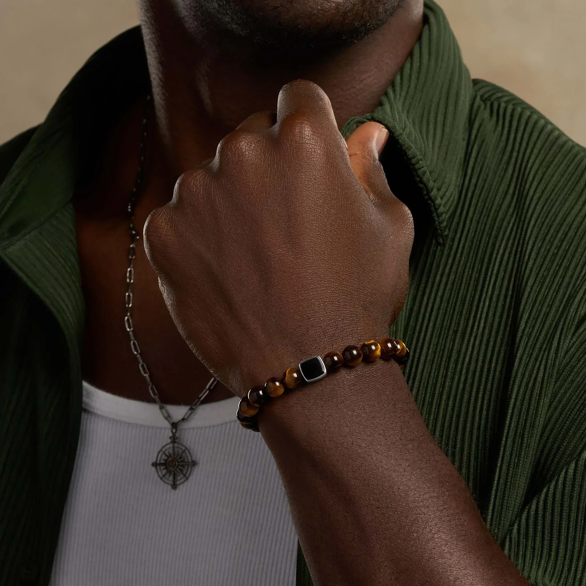 Confidence Secured Tiger’s Eye & Black Onyx Bracelet - Image 2
