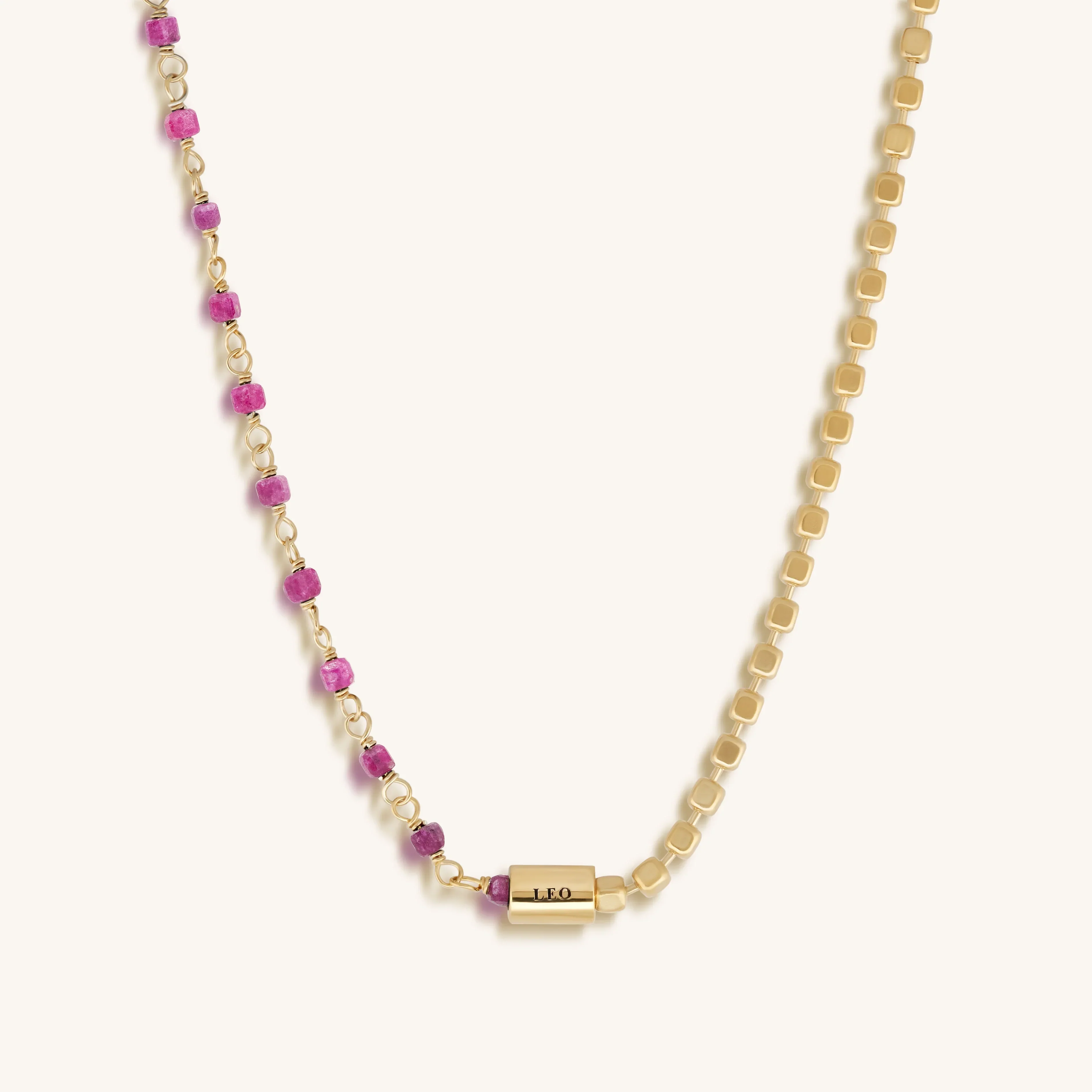 Confidently Majestic Leo Ruby Necklace - Image 4