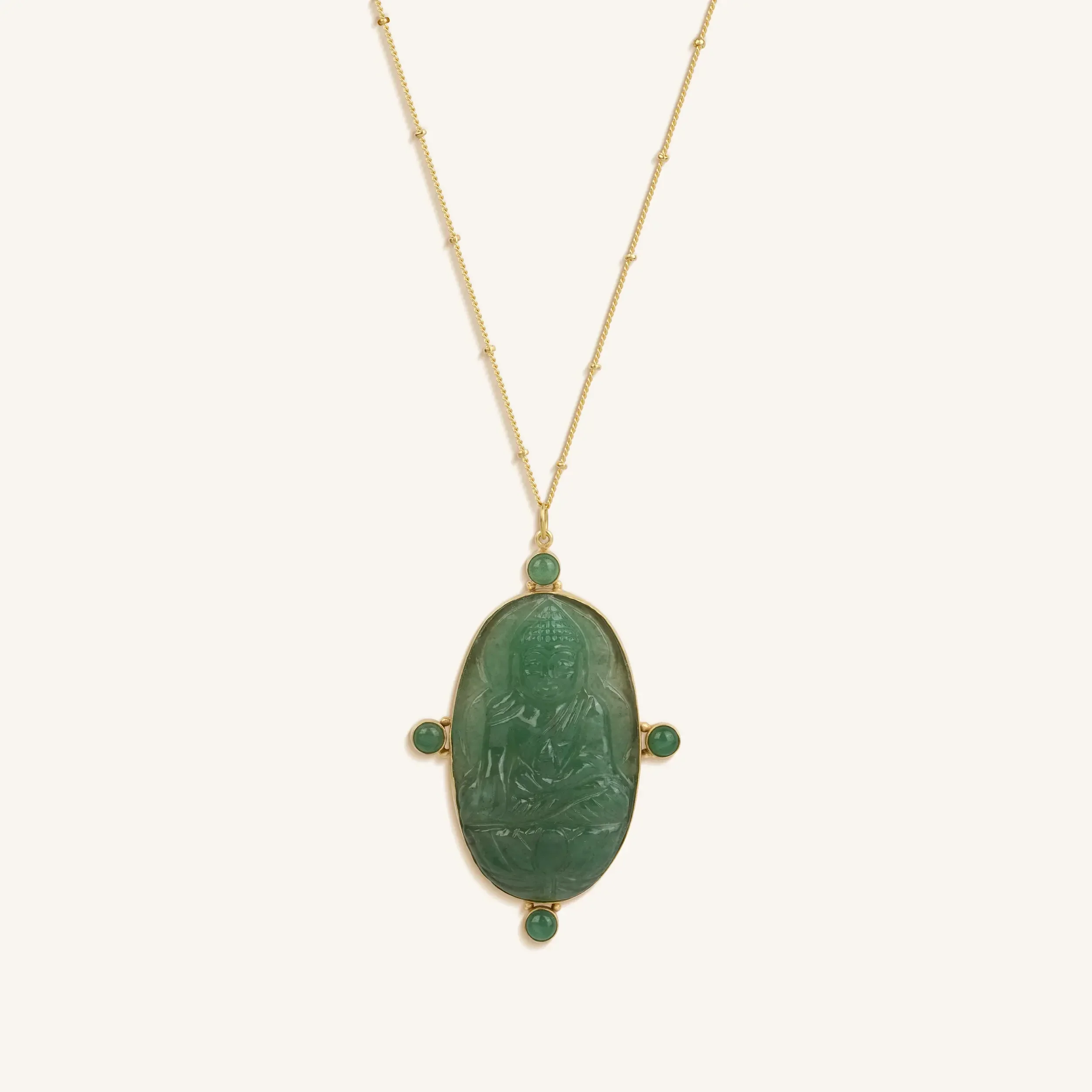 Constant Blessings Aventurine and Jade Pendant Necklace - Image 4