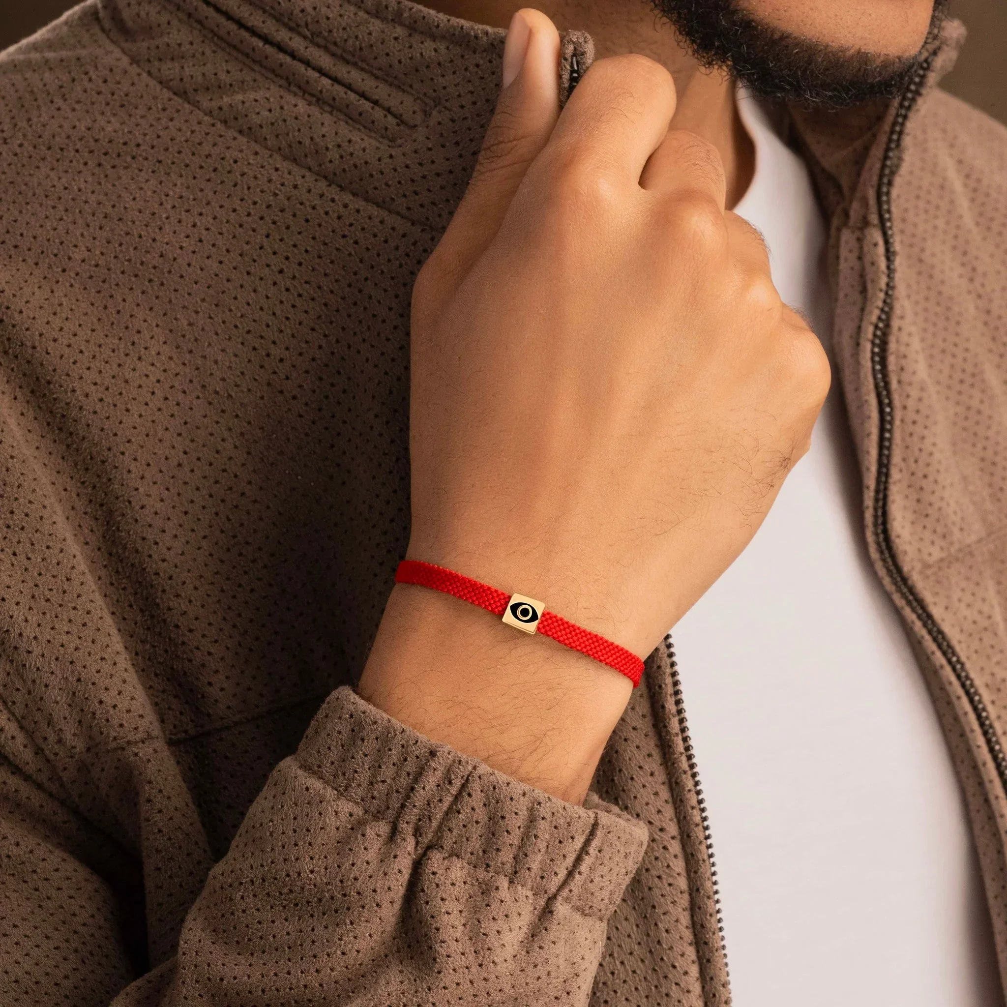 Ethereal Insight Men's Evil Eye Red String Bracelet - Image 2