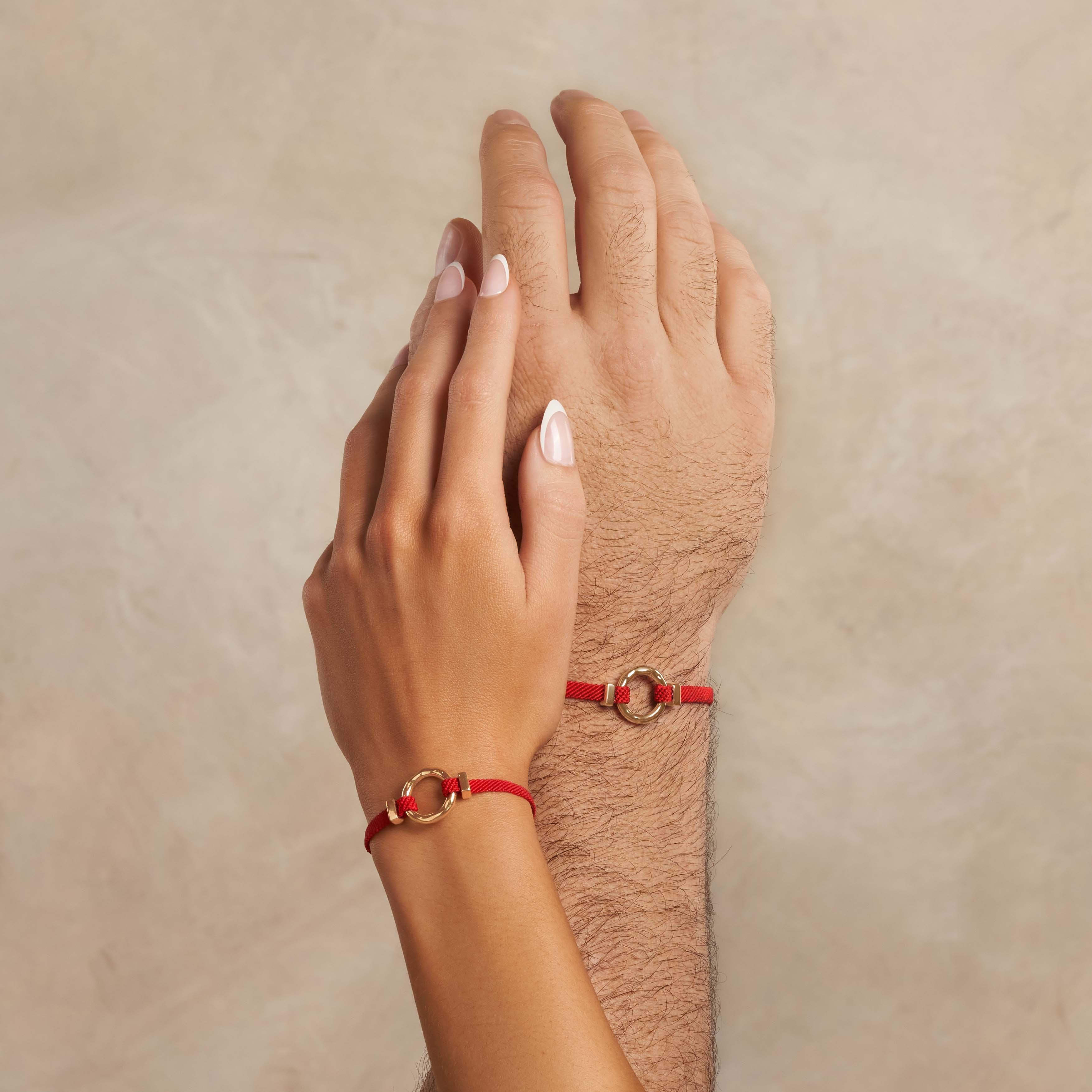 Infinite Wisdom Men's Karma Circle Red String Bracelet - Image 3