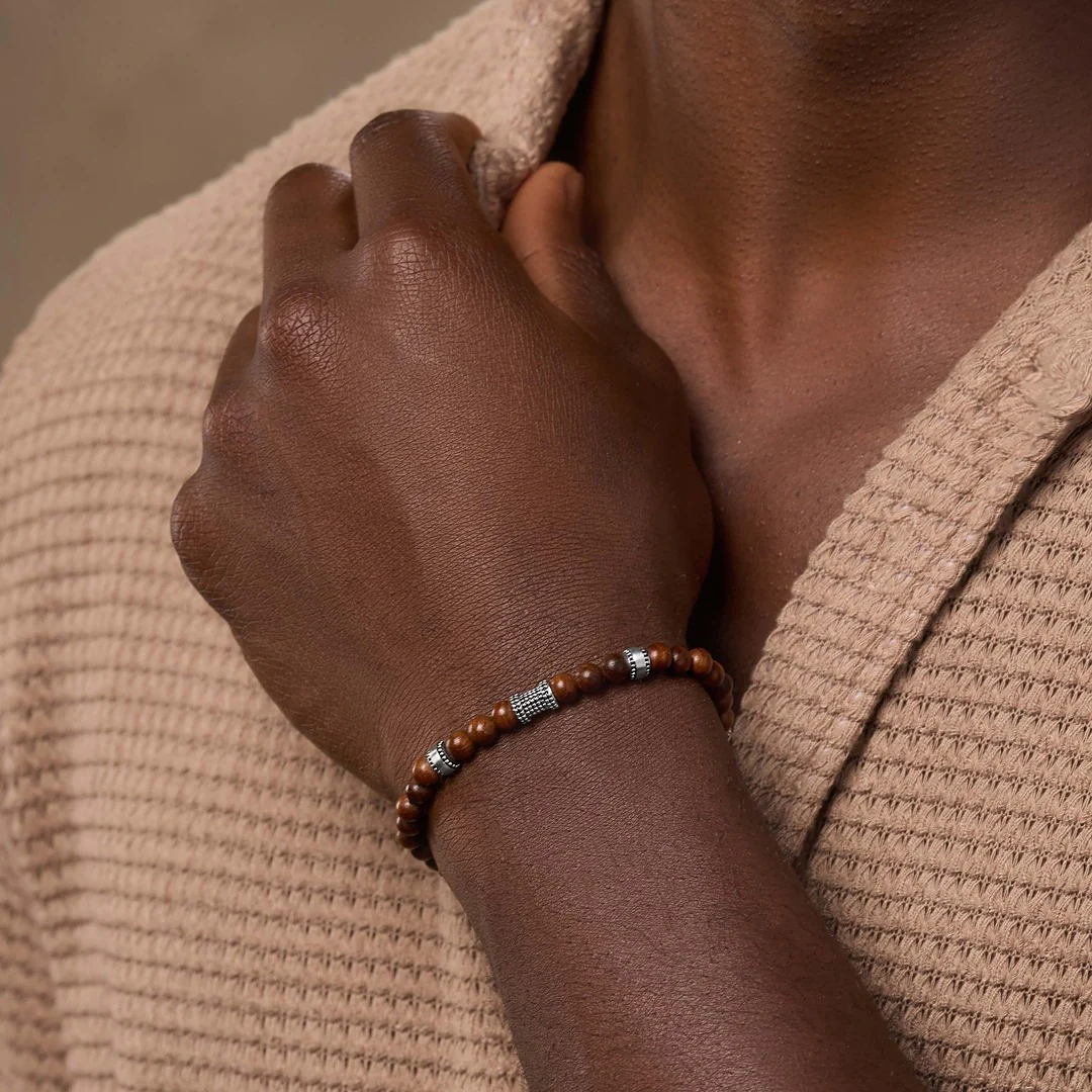 Earthbound Serenity Jade & Wood Bracelet Set - Image 4