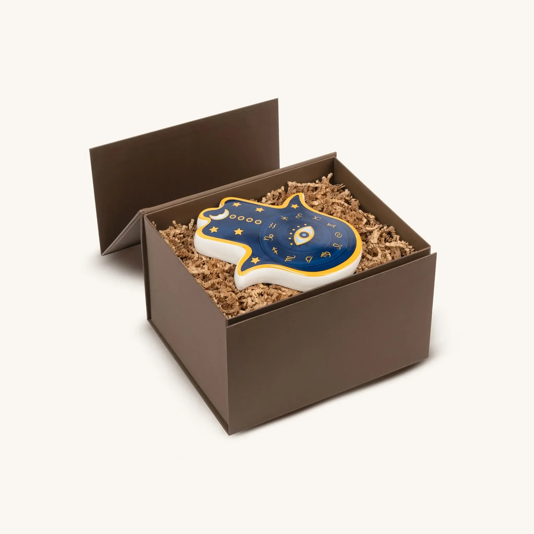Cosmic Energy - Astro Hamsa Ceramic Wall Blessing - Image 5