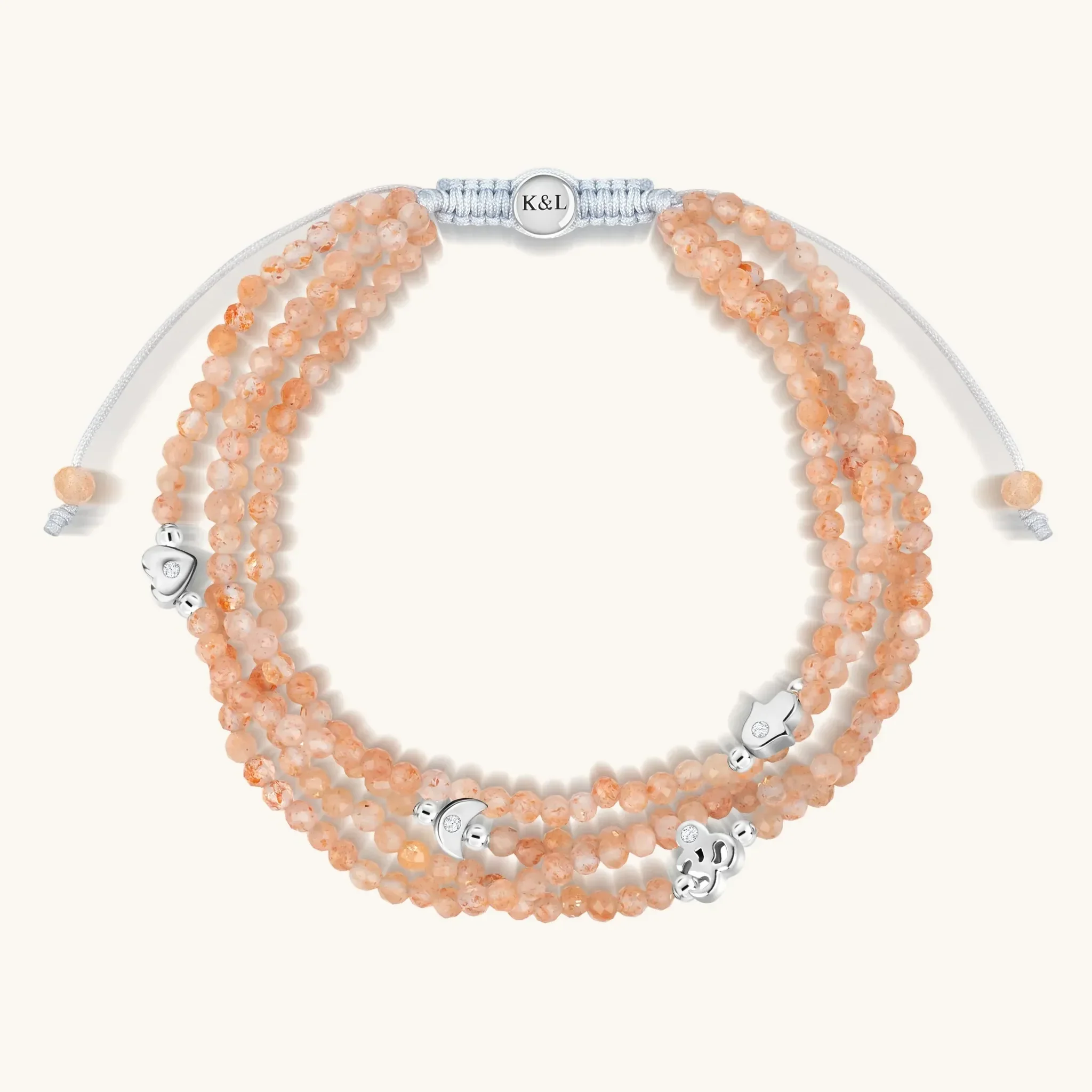 Cosmic Serendipity - Peach Moonstone Bracelet