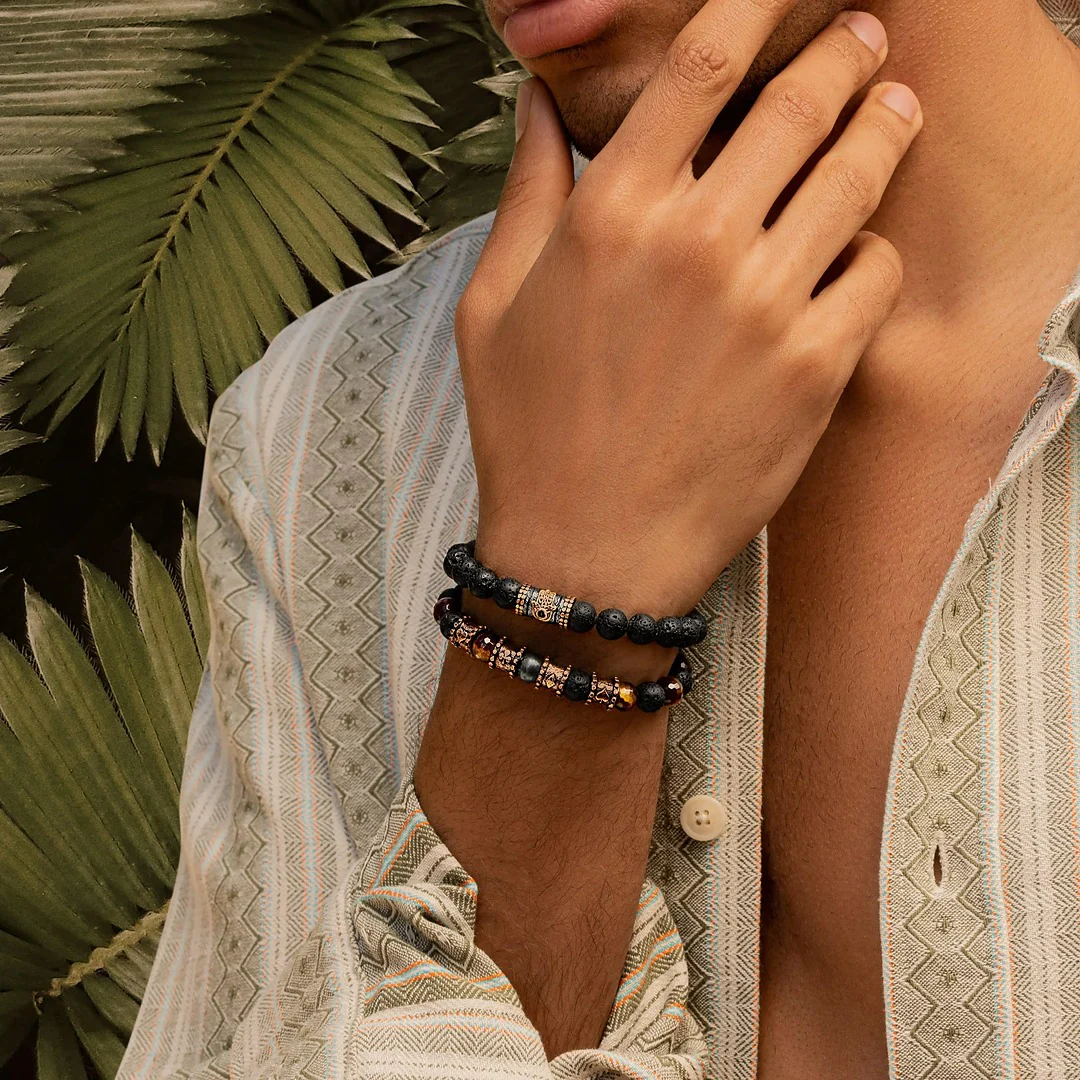 Courage & Clarity Lava Bracelet Set - Image 2