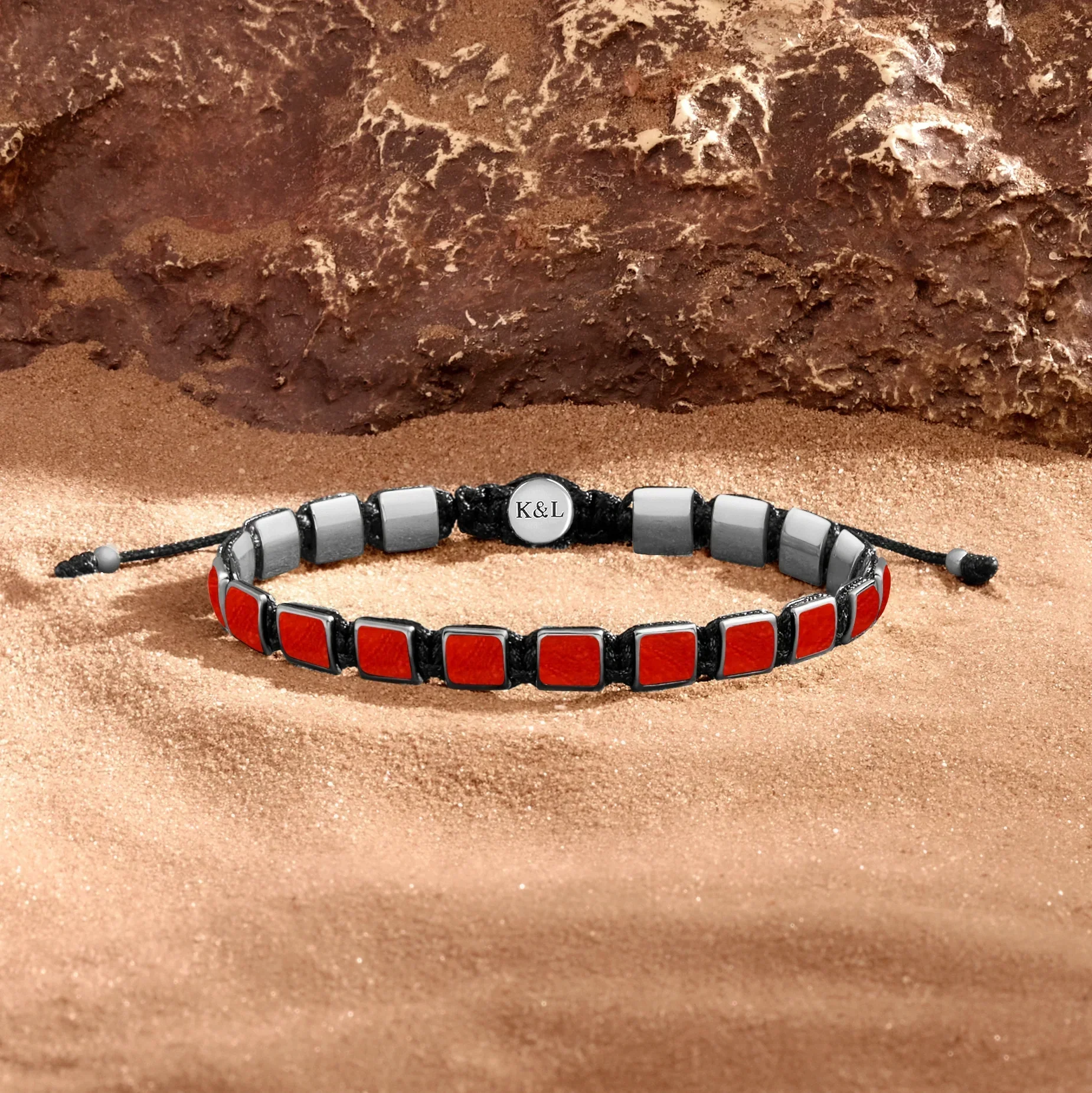 Courage & Wisdom Coral Silver Bracelet