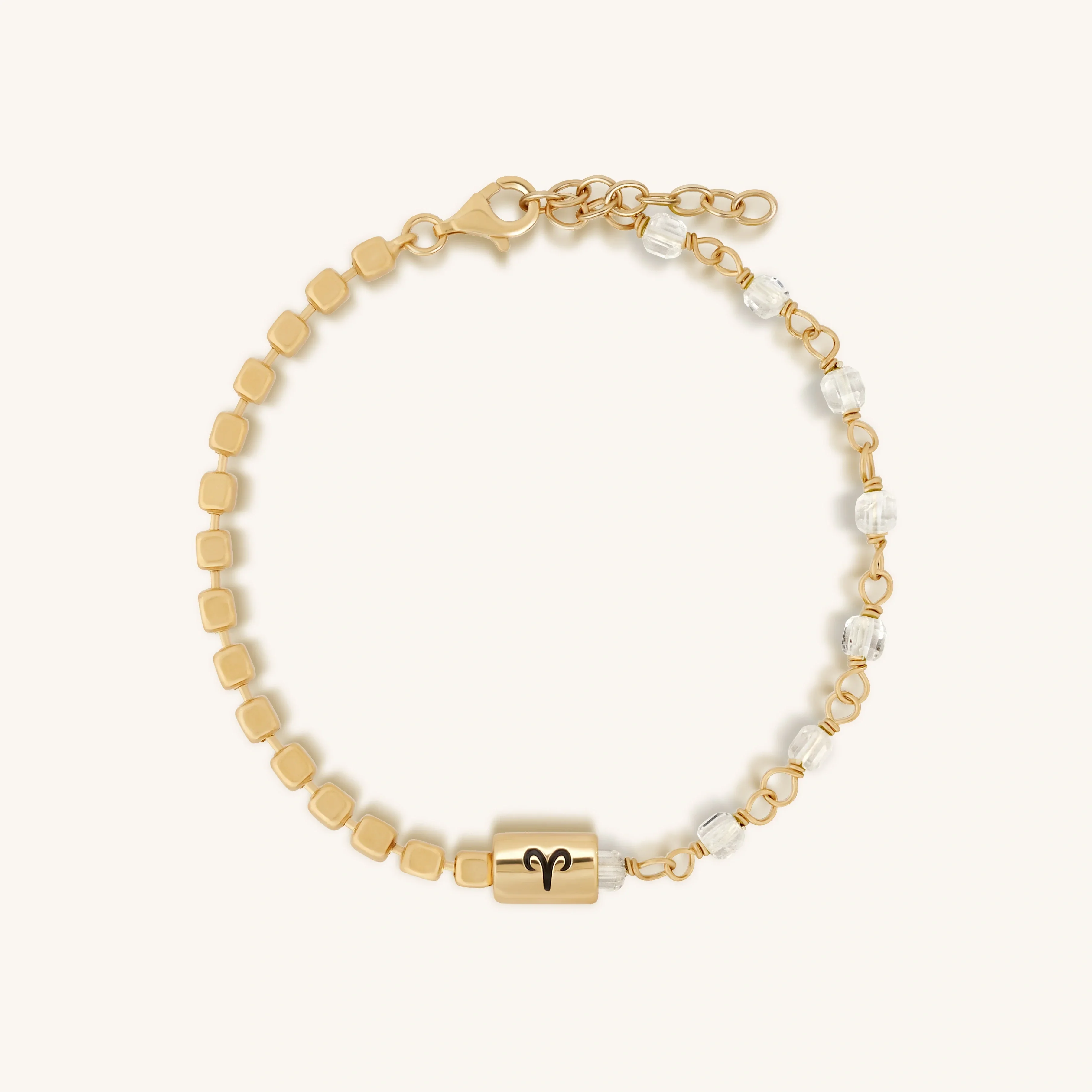 Courageous Presence Crystal Quartz Aries Bracelet