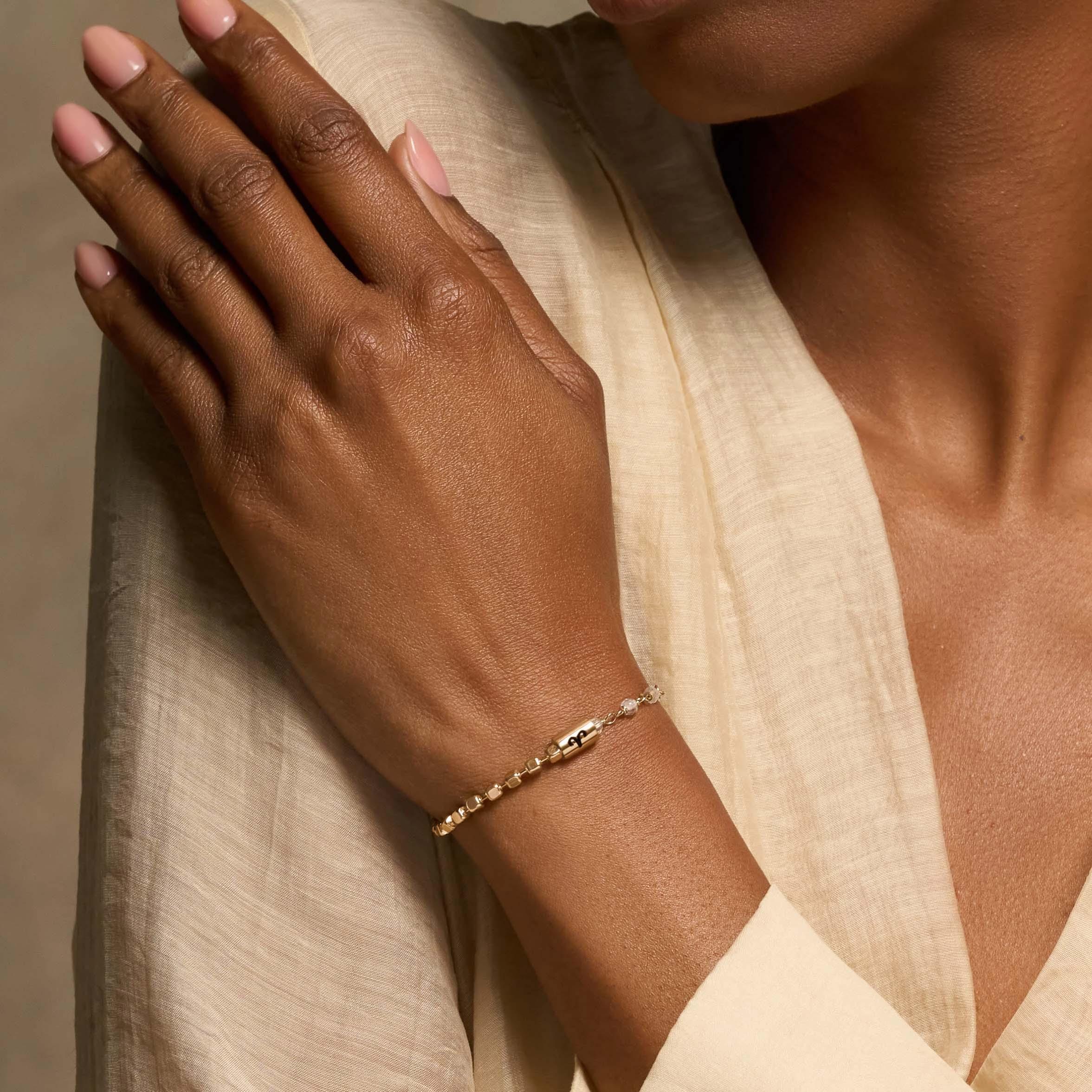 Courageous Presence Crystal Quartz Aries Bracelet - Image 2