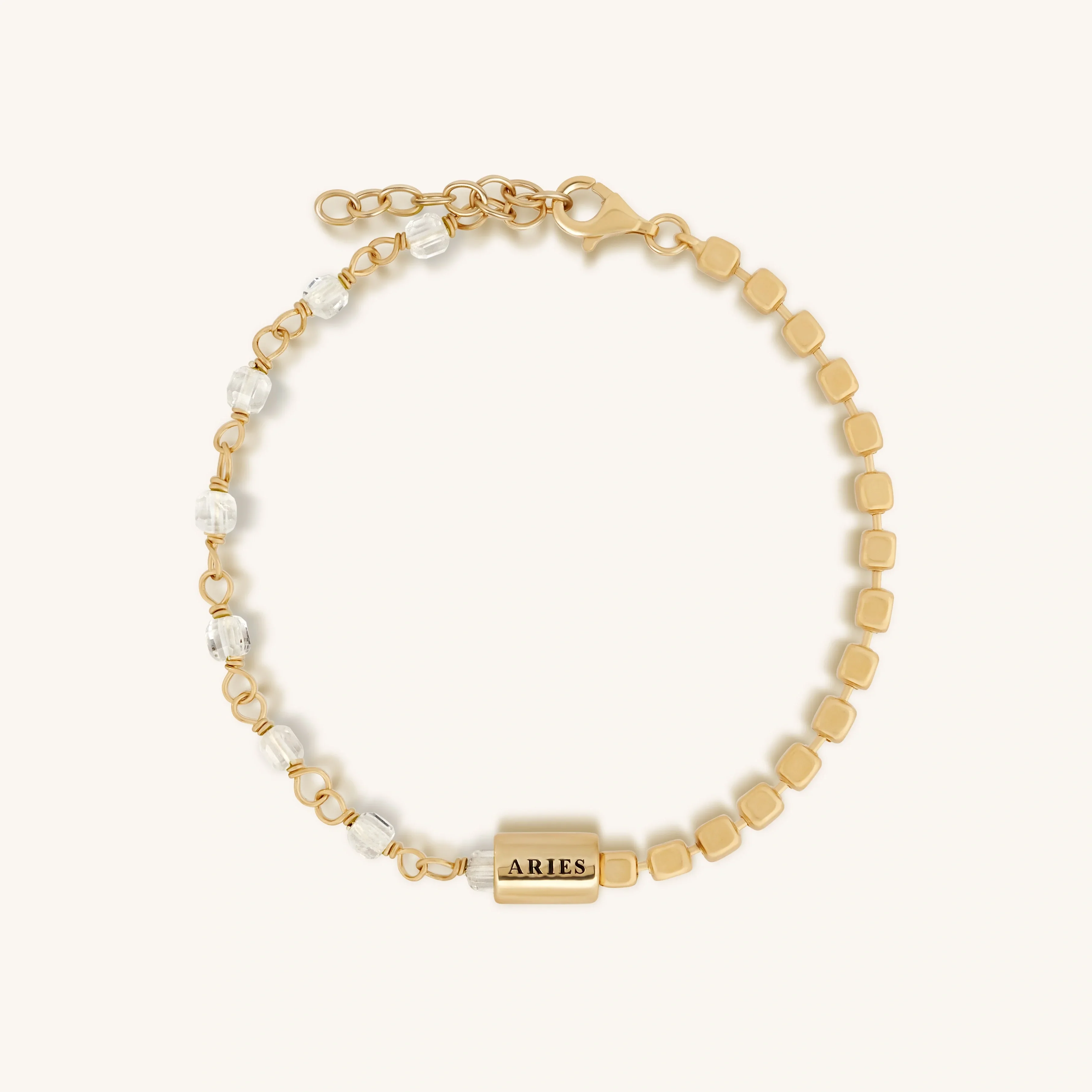 Courageous Presence Crystal Quartz Aries Bracelet - Image 3