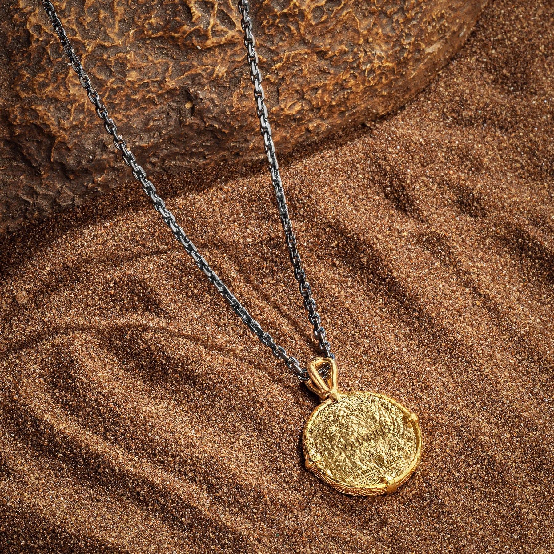 Creative Humanitarian - Aquarius Zodiac Onyx Necklace - Image 3